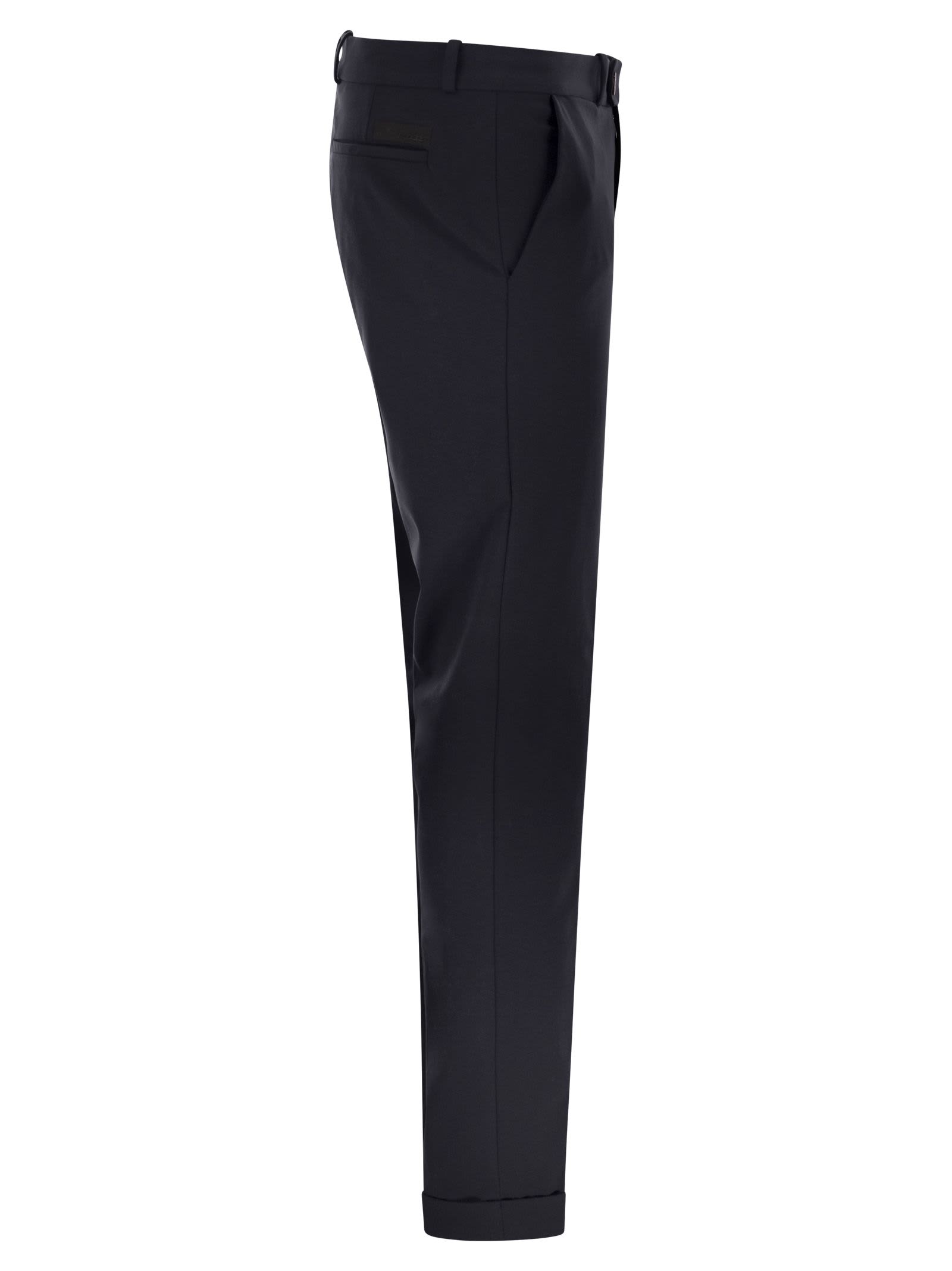 Rrd - Roberto Ricci Design Surflex Winter Soft Touch - Technical Fabric Chinos In Black