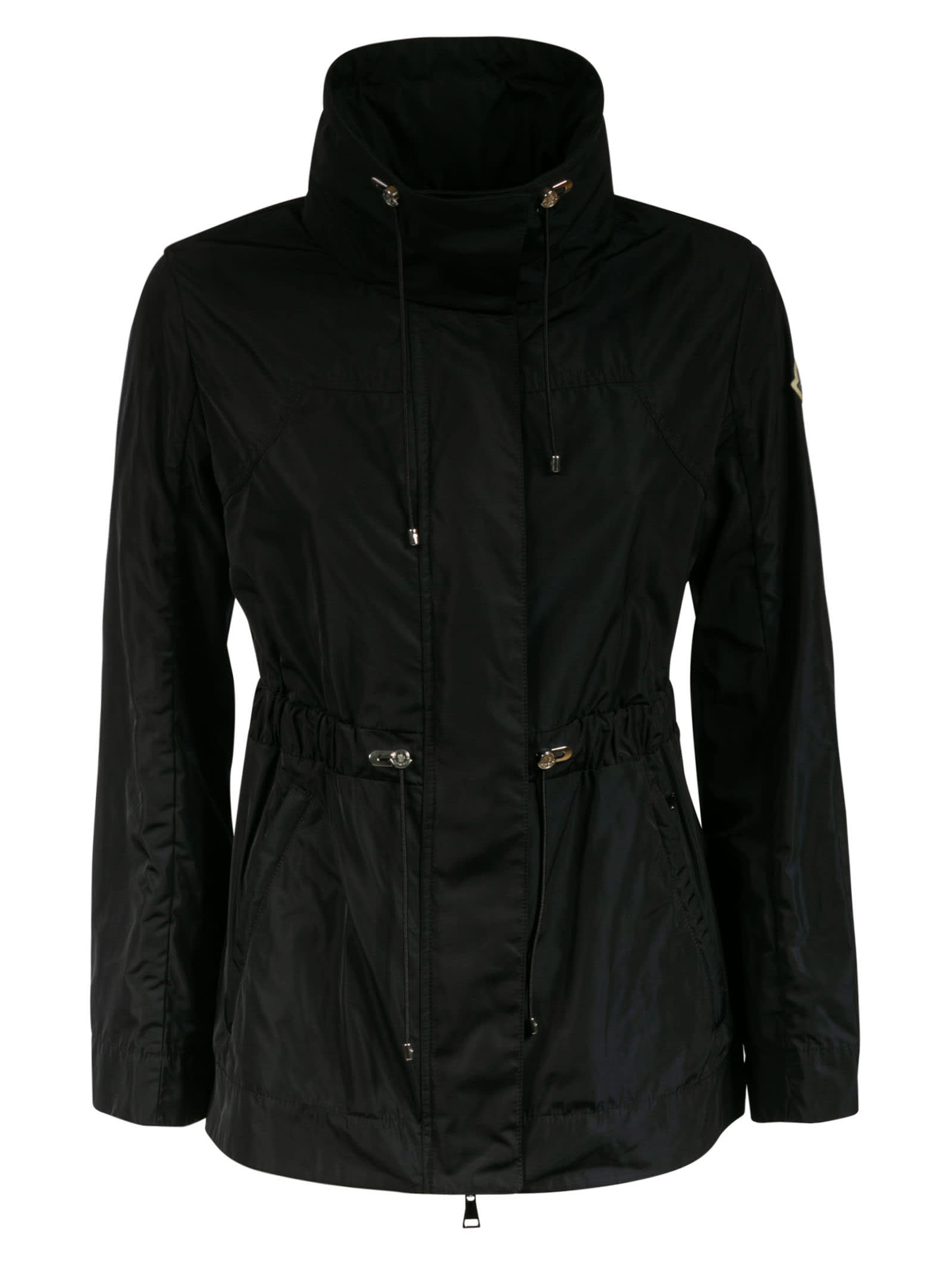 Moncler High Neck Zip Jacket In Black