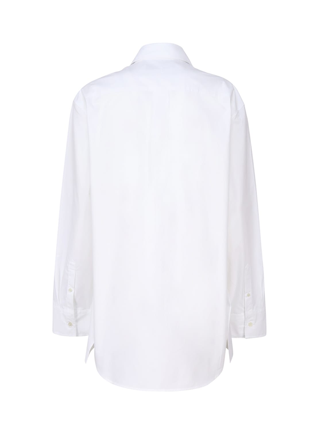 Shop Jw Anderson Draped Shirt With Peplum In White