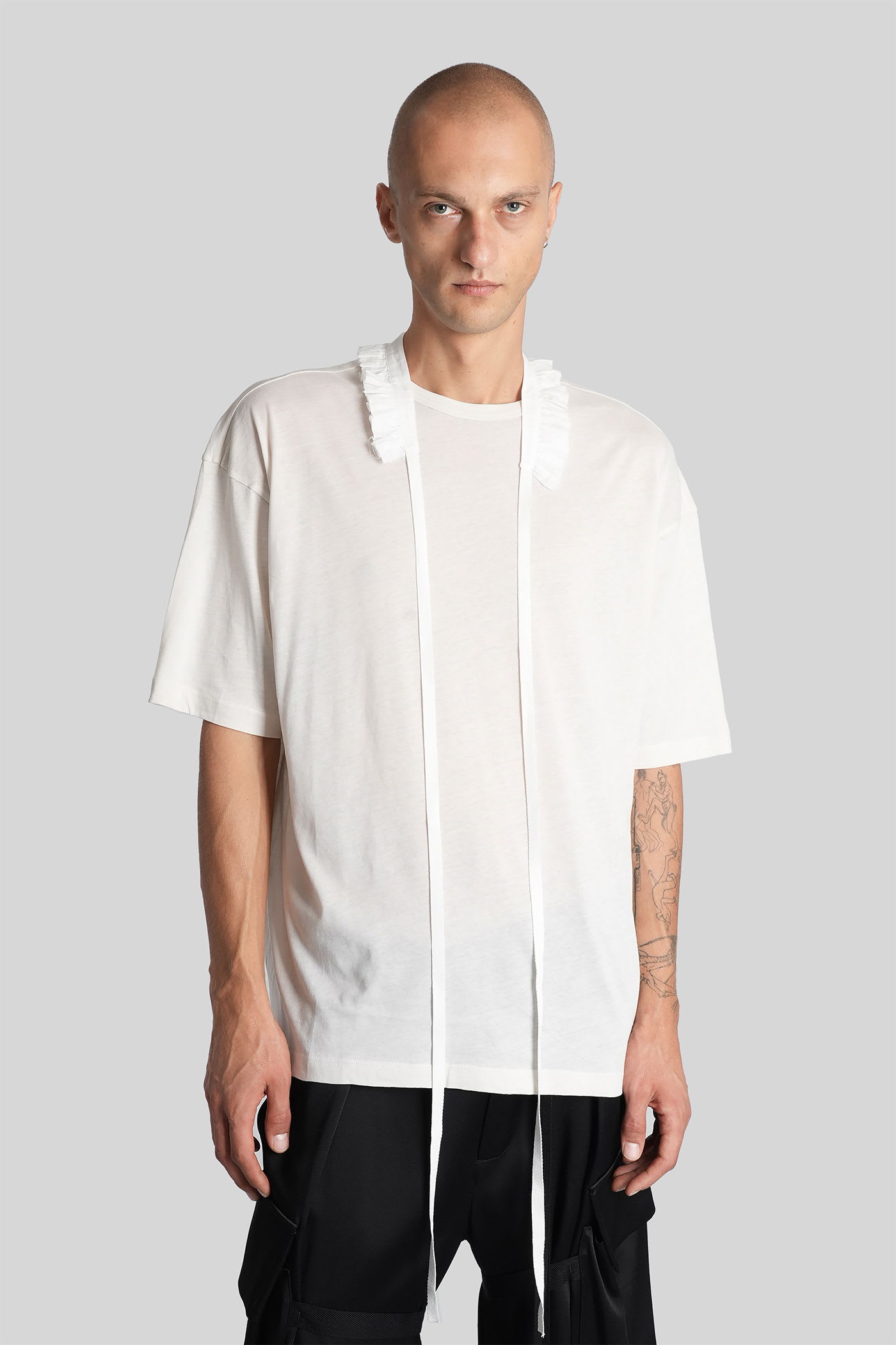Ann Demeulemeester Danvald T-shirt In Beige Cotton In Neutral