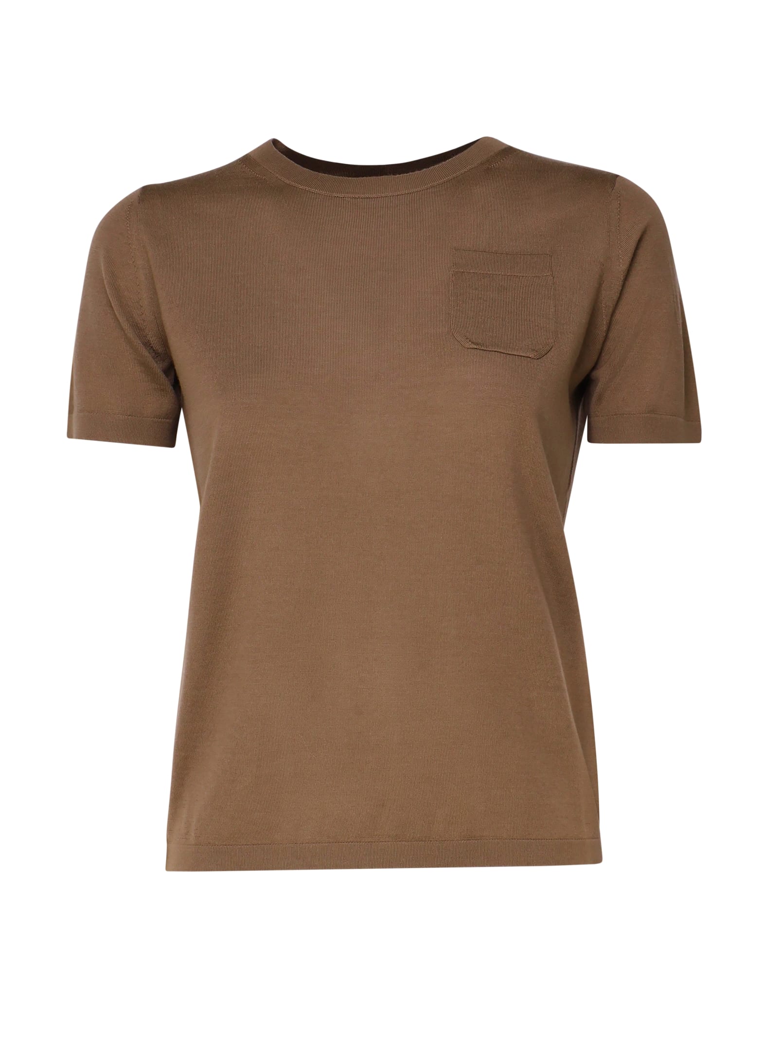 'S MAX MARA EGIDIO T-SHIRT IN VIRGIN WOOL 