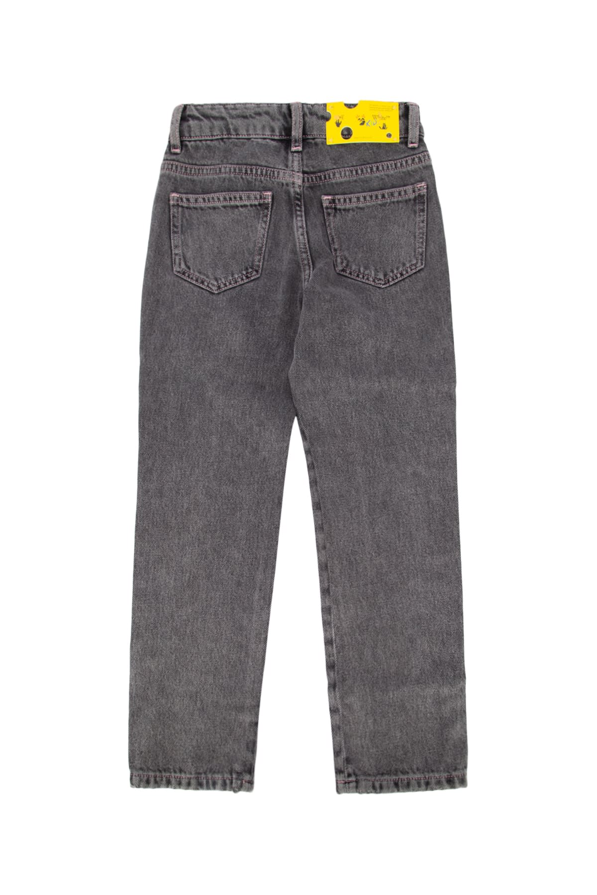 Off-white Kids' Pantalone In Greyblack