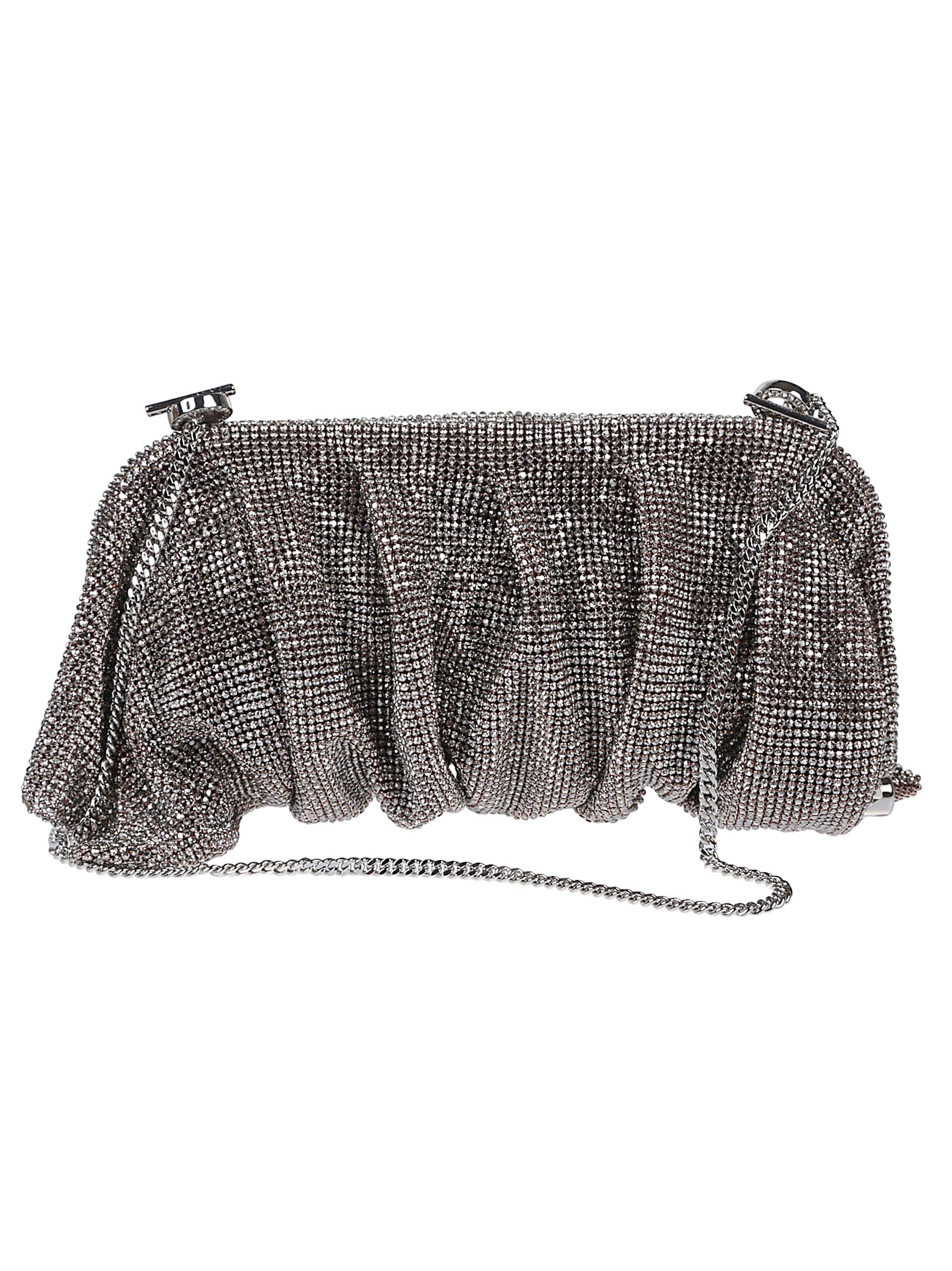 Benedetta Bruzziches Venus La Grande Metallic Crystal Clutch Bag