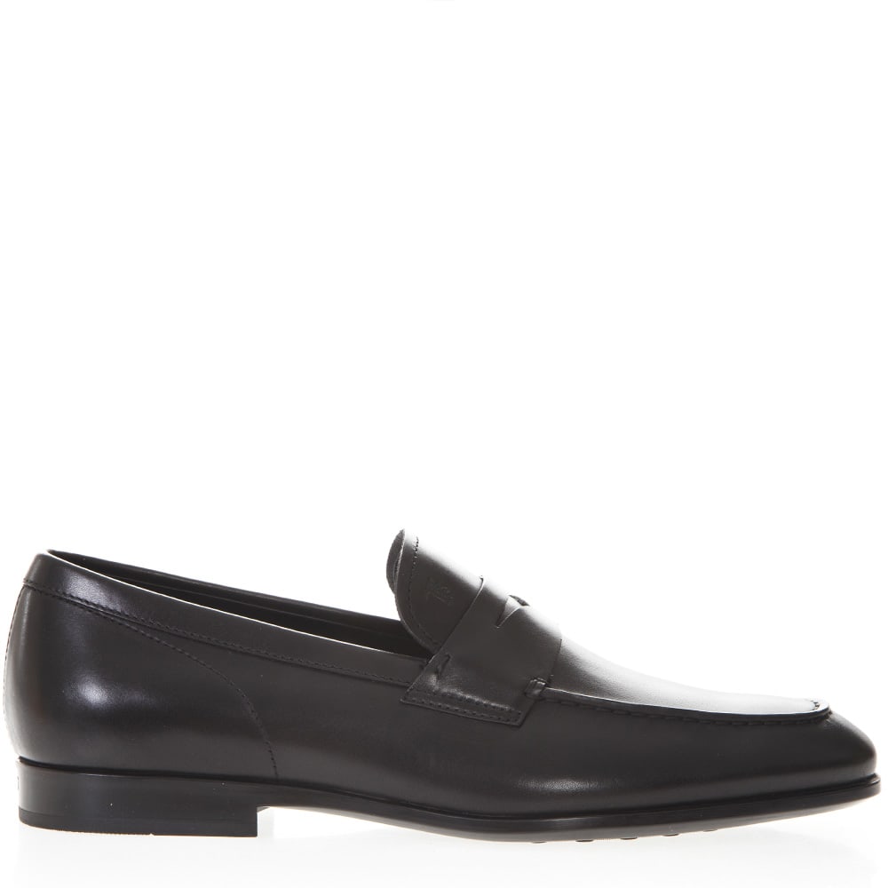 Tod's Black Leather Loafers