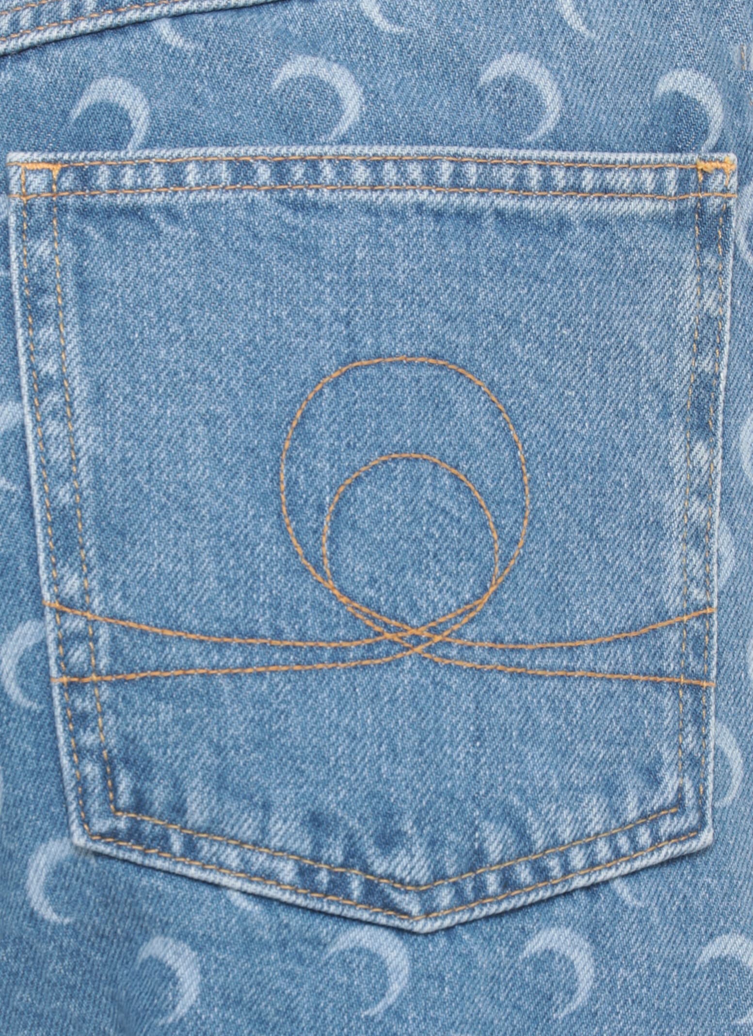 Marine Serre Moon Jeans In Blue