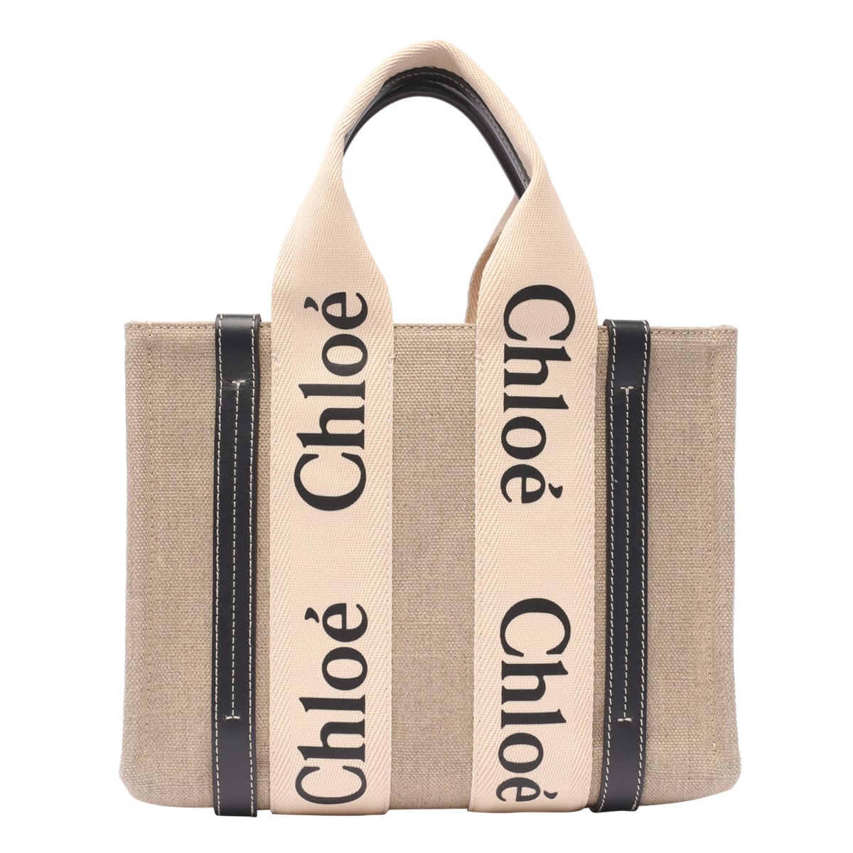 Shop Chloé Small Woody Tote Bag In Beige