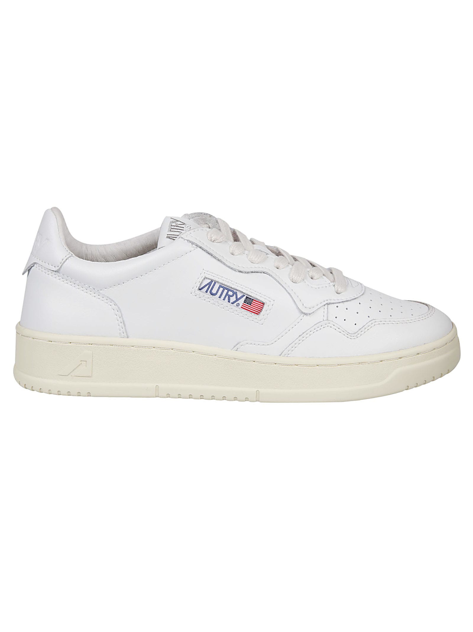 Autry Medalist Low Leather Sneakers In White
