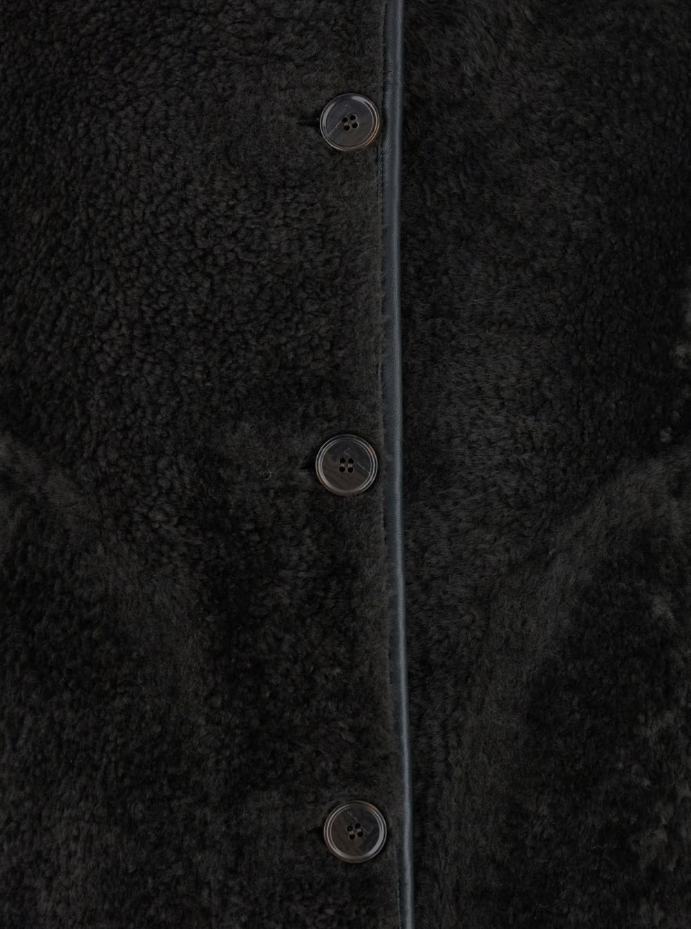Arma Button-fastening Shearling Jacket In Black