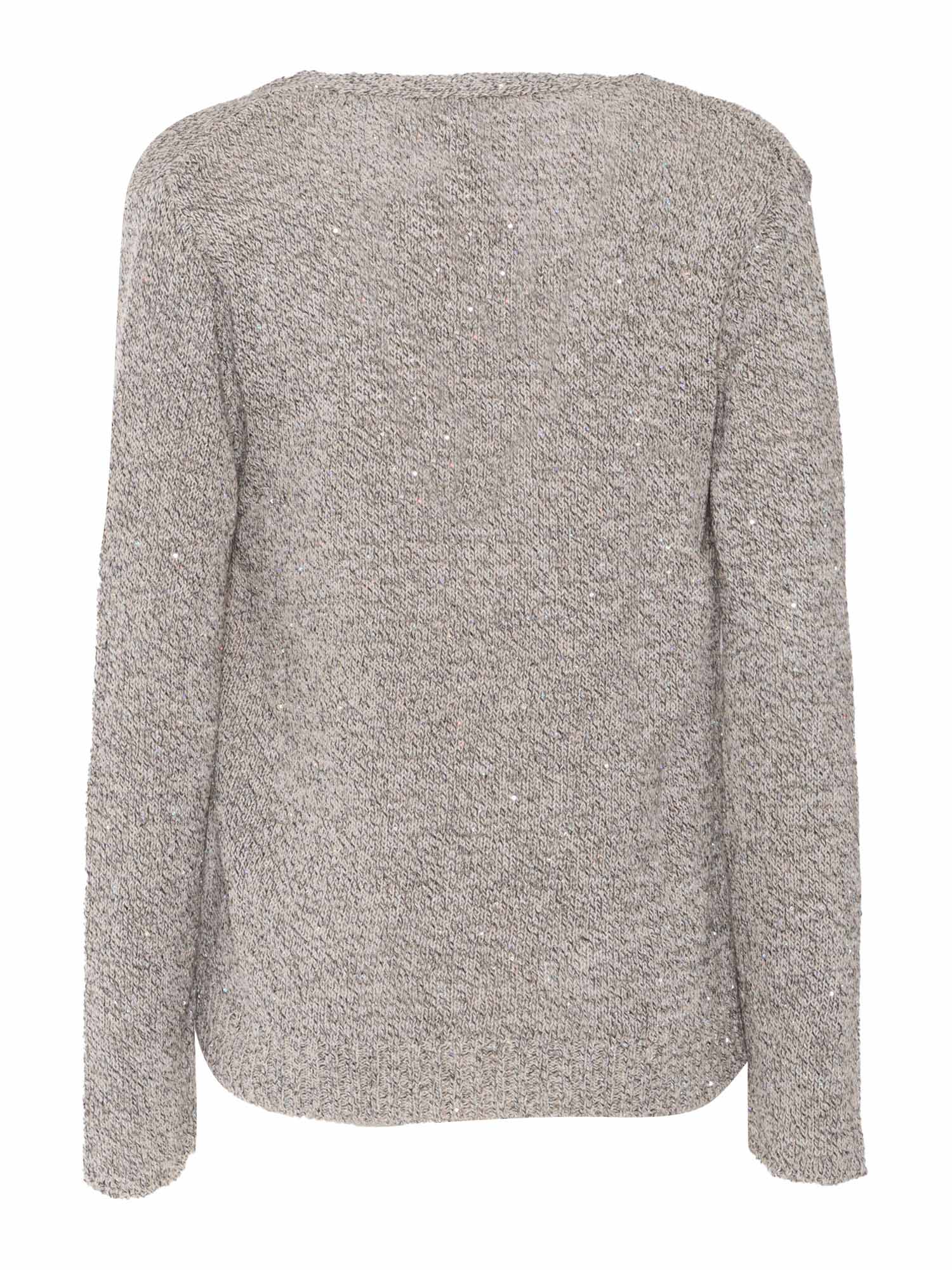 Kangra Cashmere Relaxed Fit Sequin-embellished Jacket With Deep V-neckline In Gray