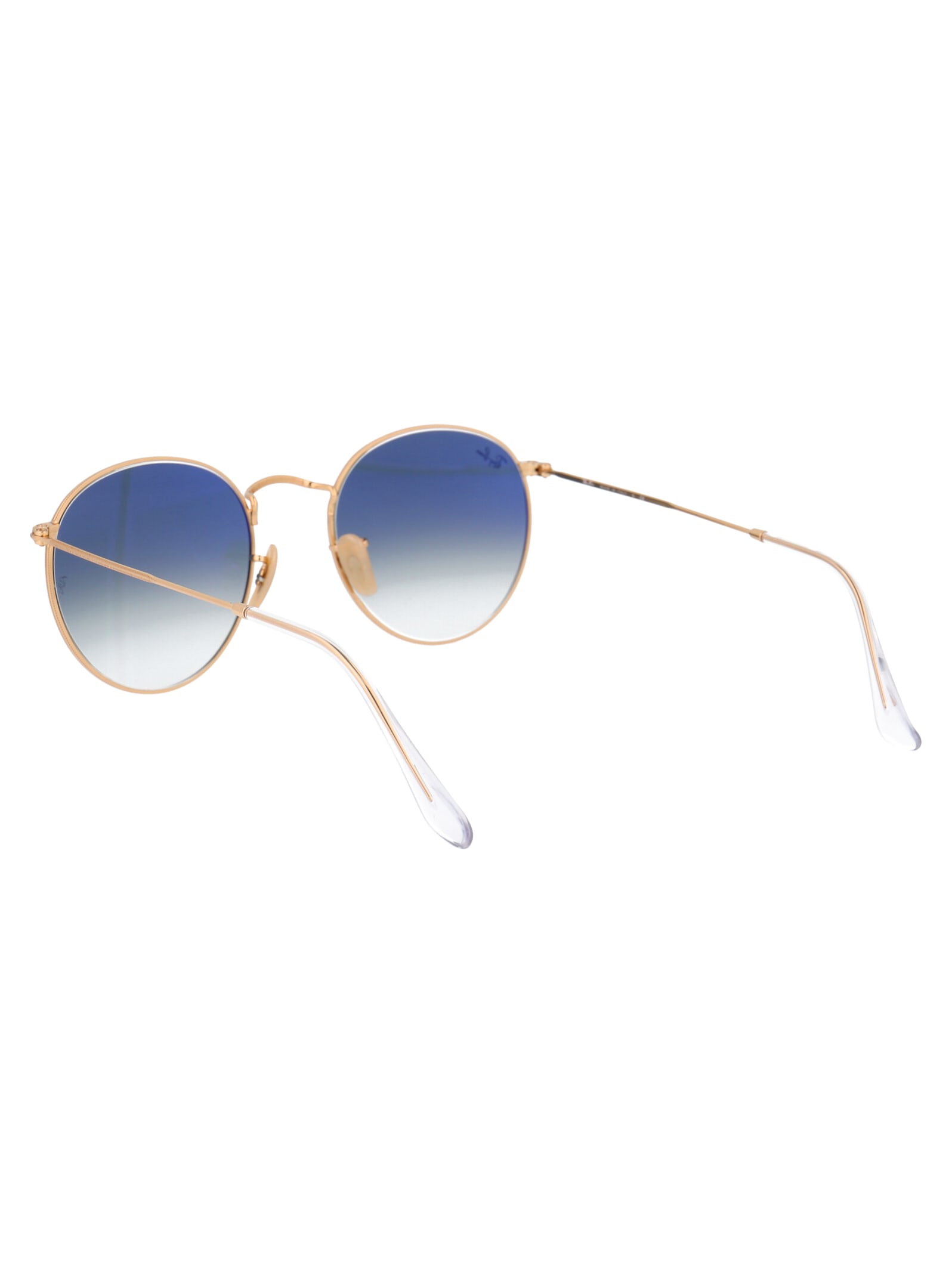 Shop Ray Ban Round Metal Sunglasses In 001/3f Gold