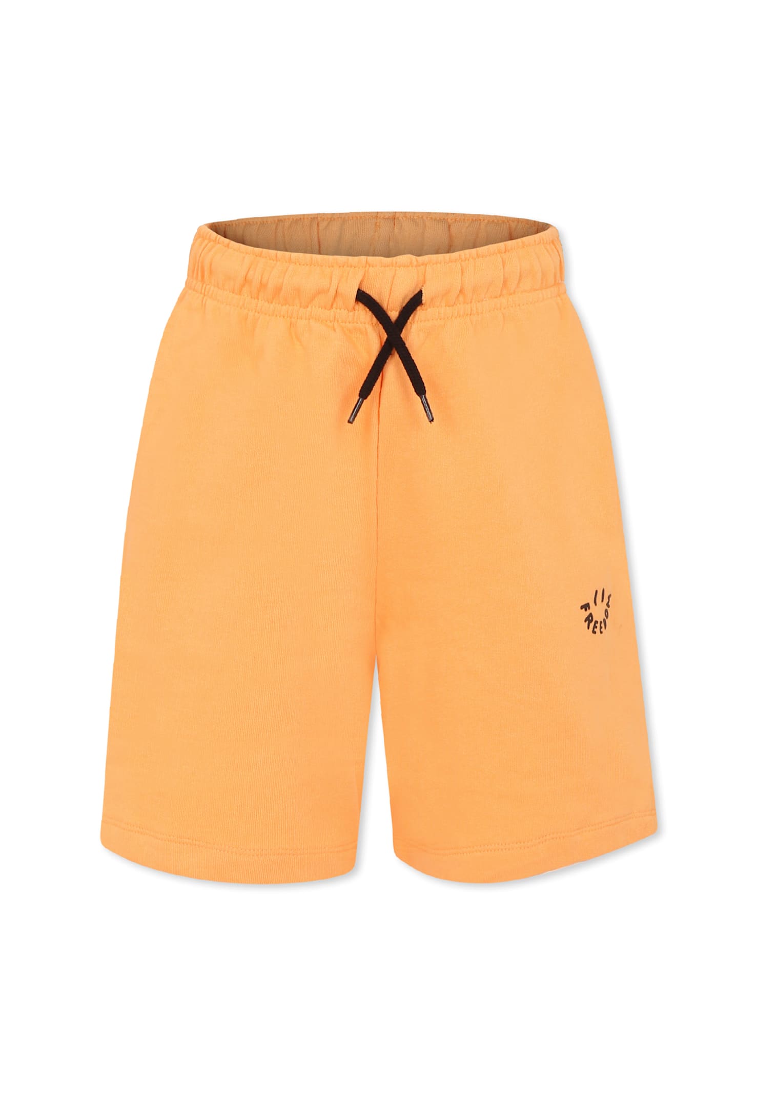 Molo Orange Shorts For Kids With Smiley In Orange