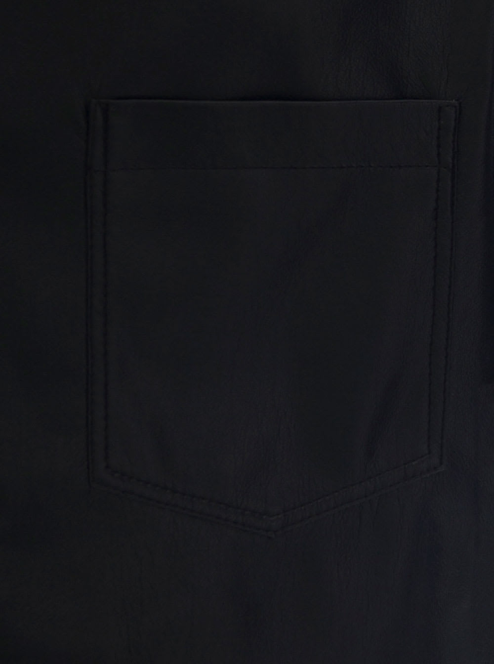 Shop Nanushka Bodil Black Short Sleeve Shirt In Faux Leather Man