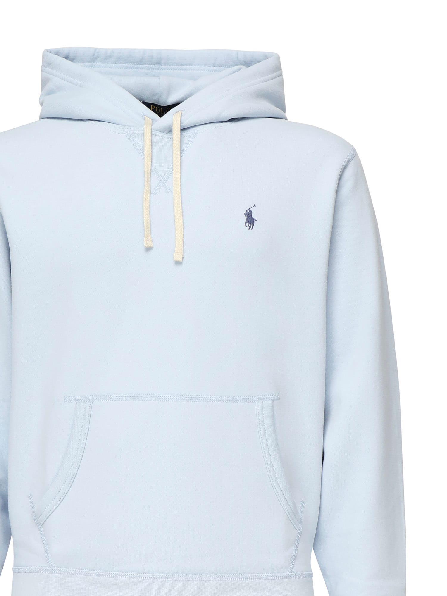 Ralph Lauren Logo Hoodie In Blue