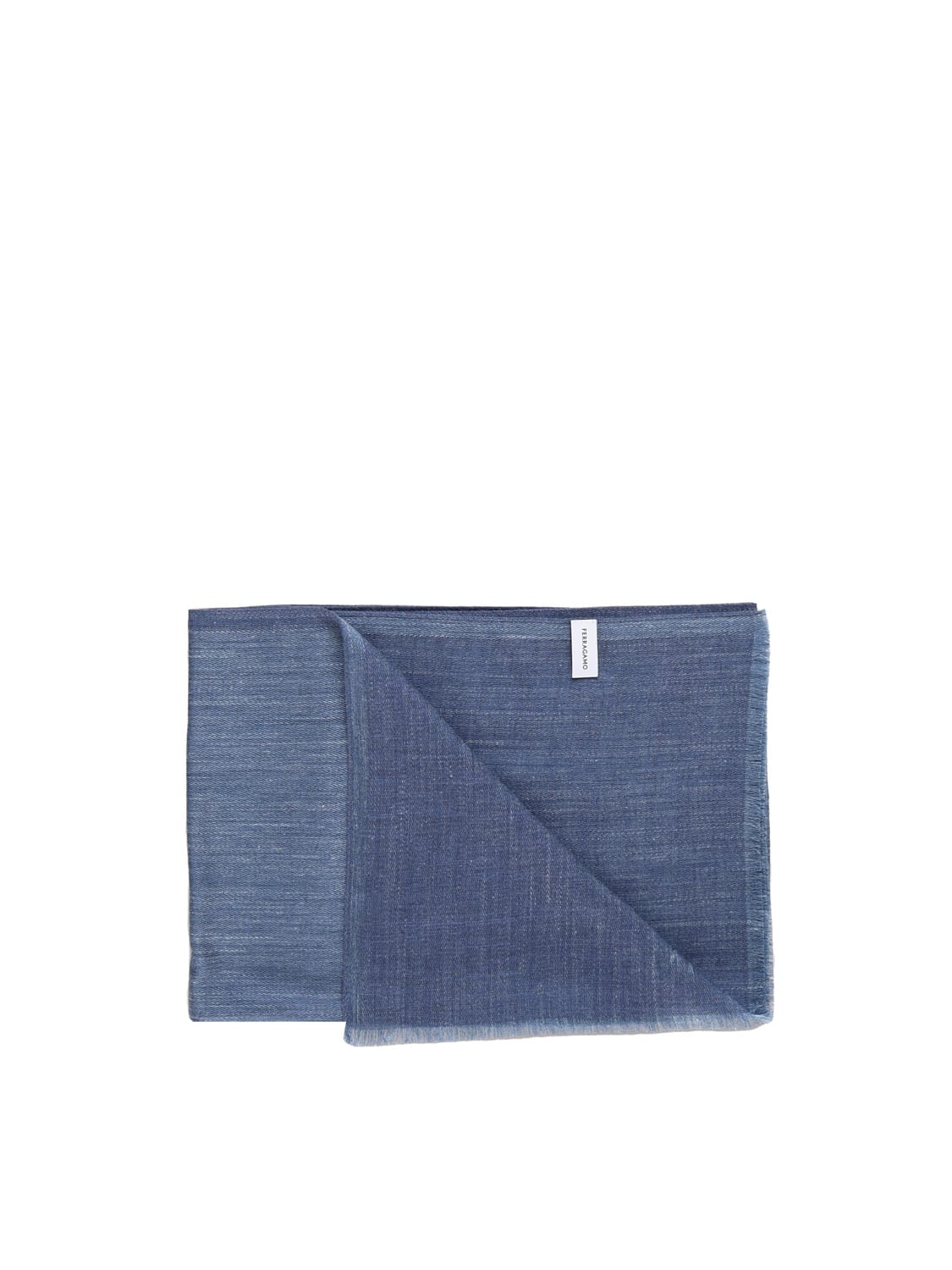 Shop Ferragamo Jacquard Cashmere Blend Scarf In Blue