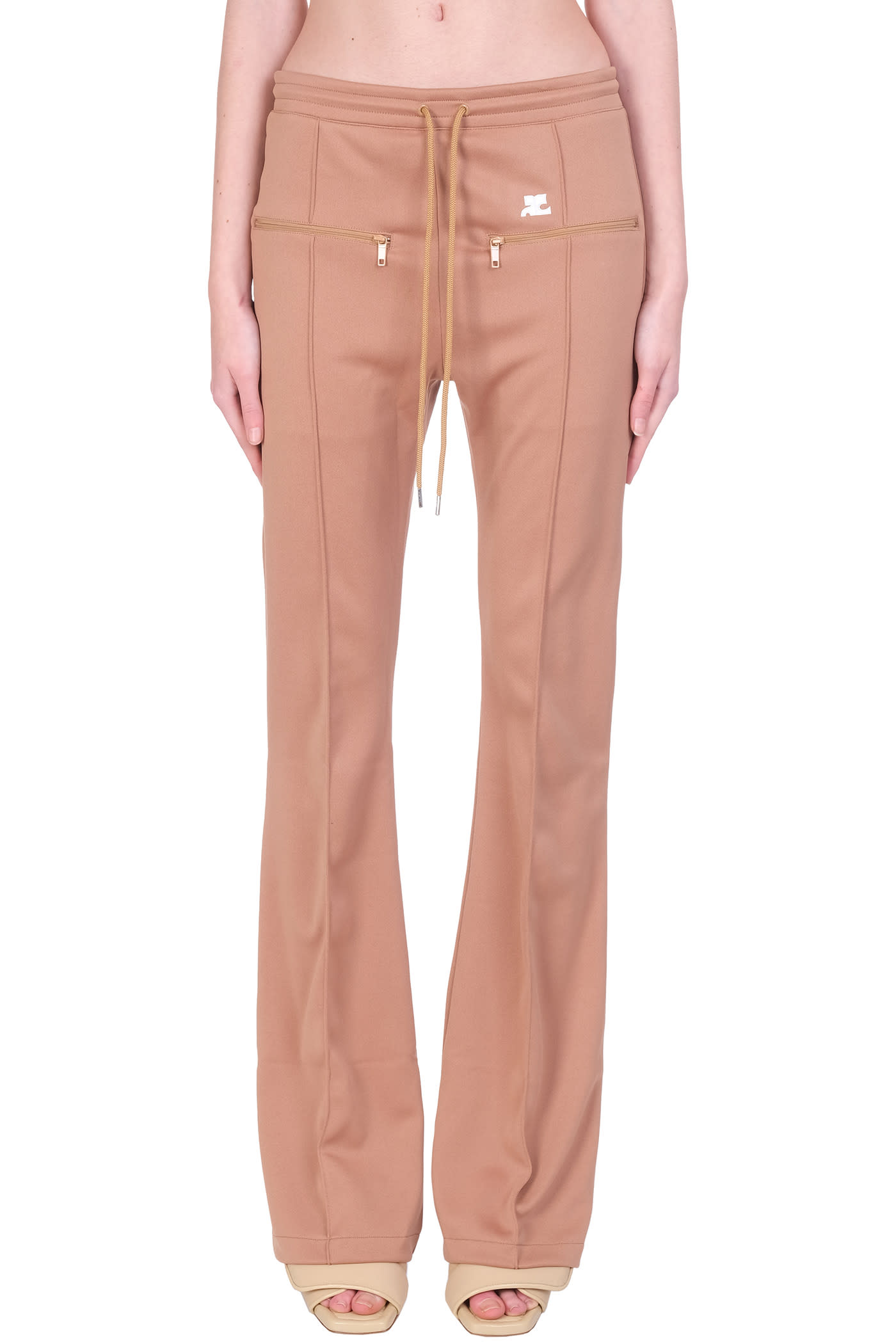 Courrèges Pants In Beige Polyester
