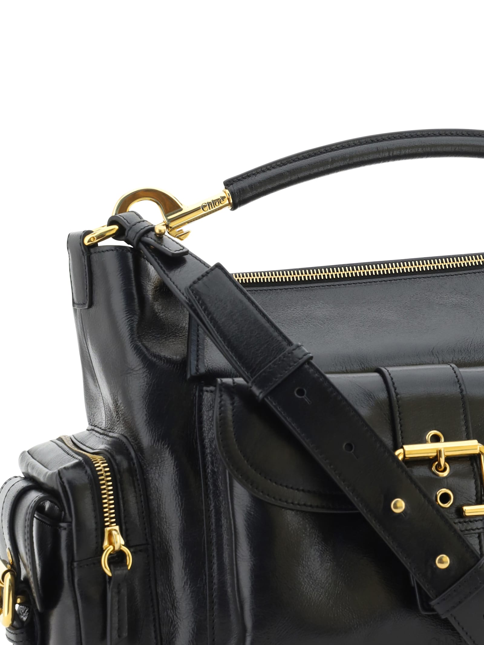 Shop Chloé Camera Handbag In Black