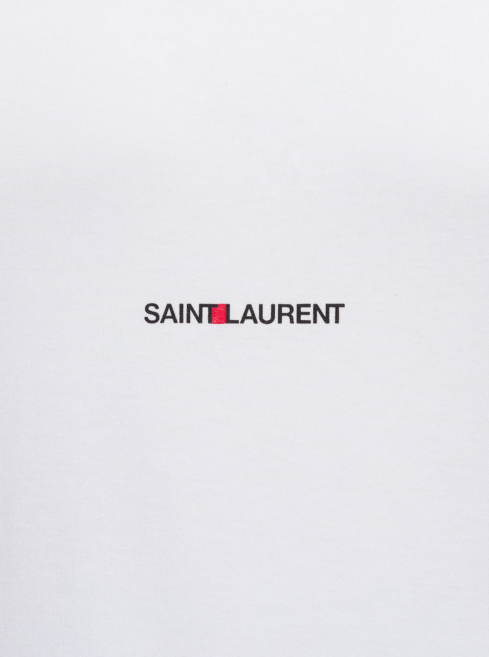 Saint Laurent T-shirt With Logo Print In White