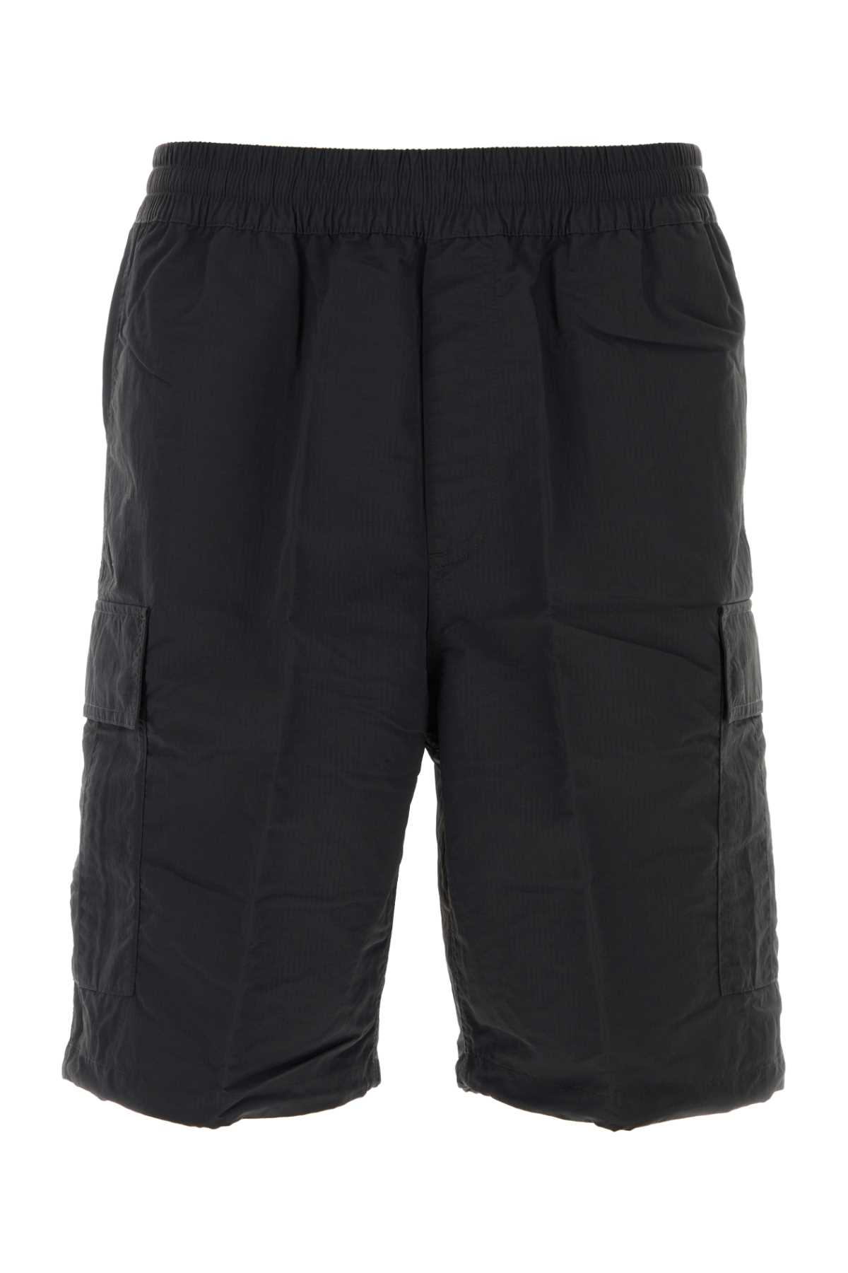 Black Nylon Evers Cargo Shorts