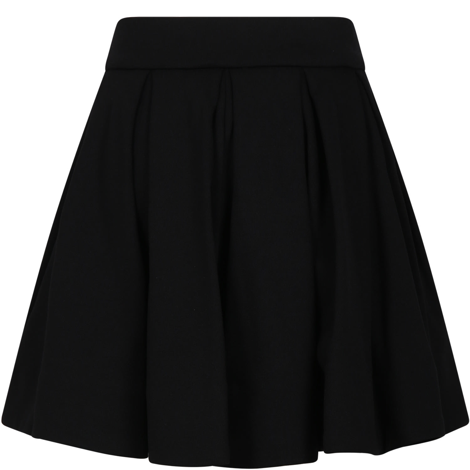 Shop Balmain Black Skirt For Girl With Iconic Buttons