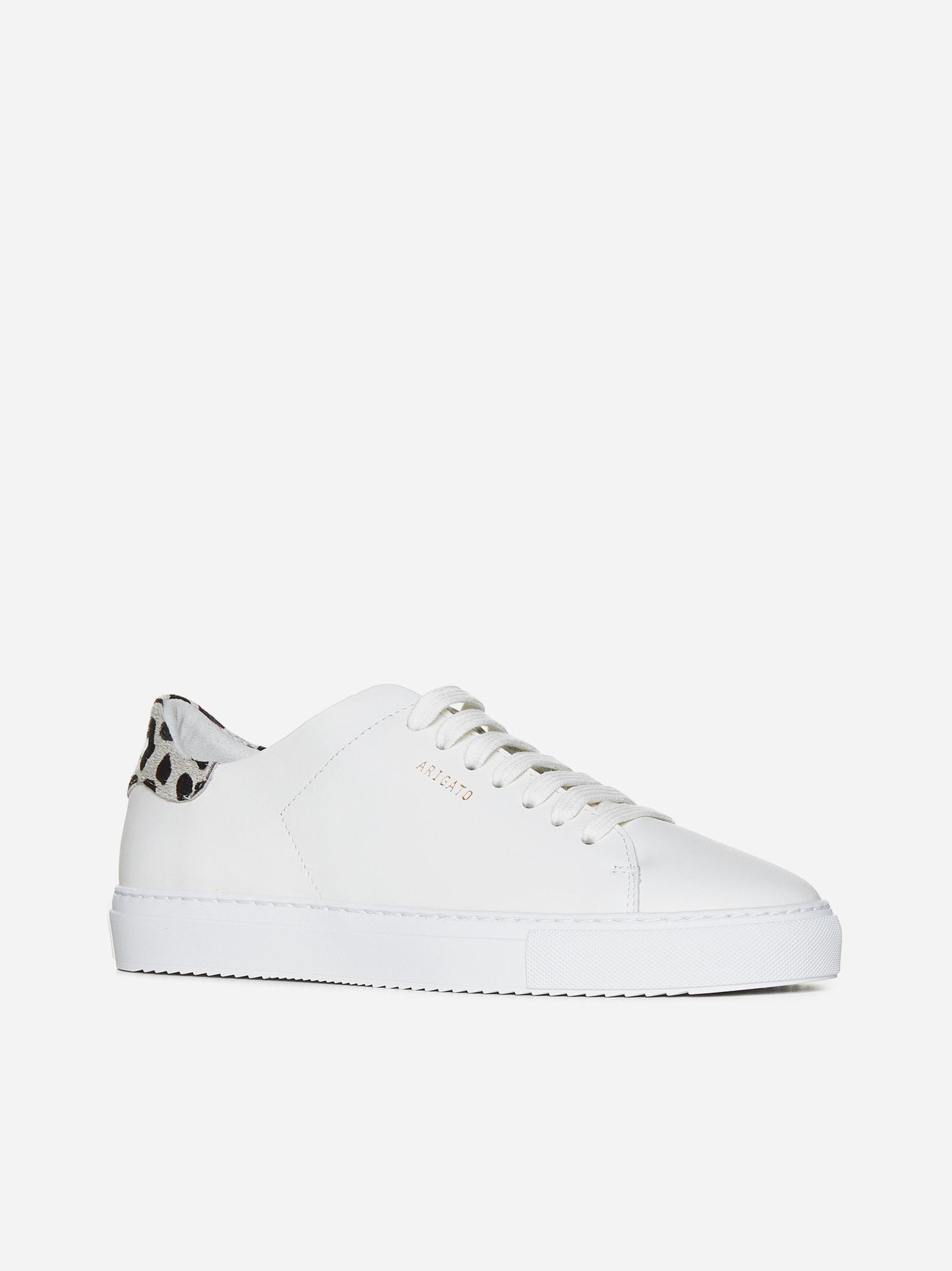 Shop Axel Arigato Clean 90 Leather Sneakers In White Brown