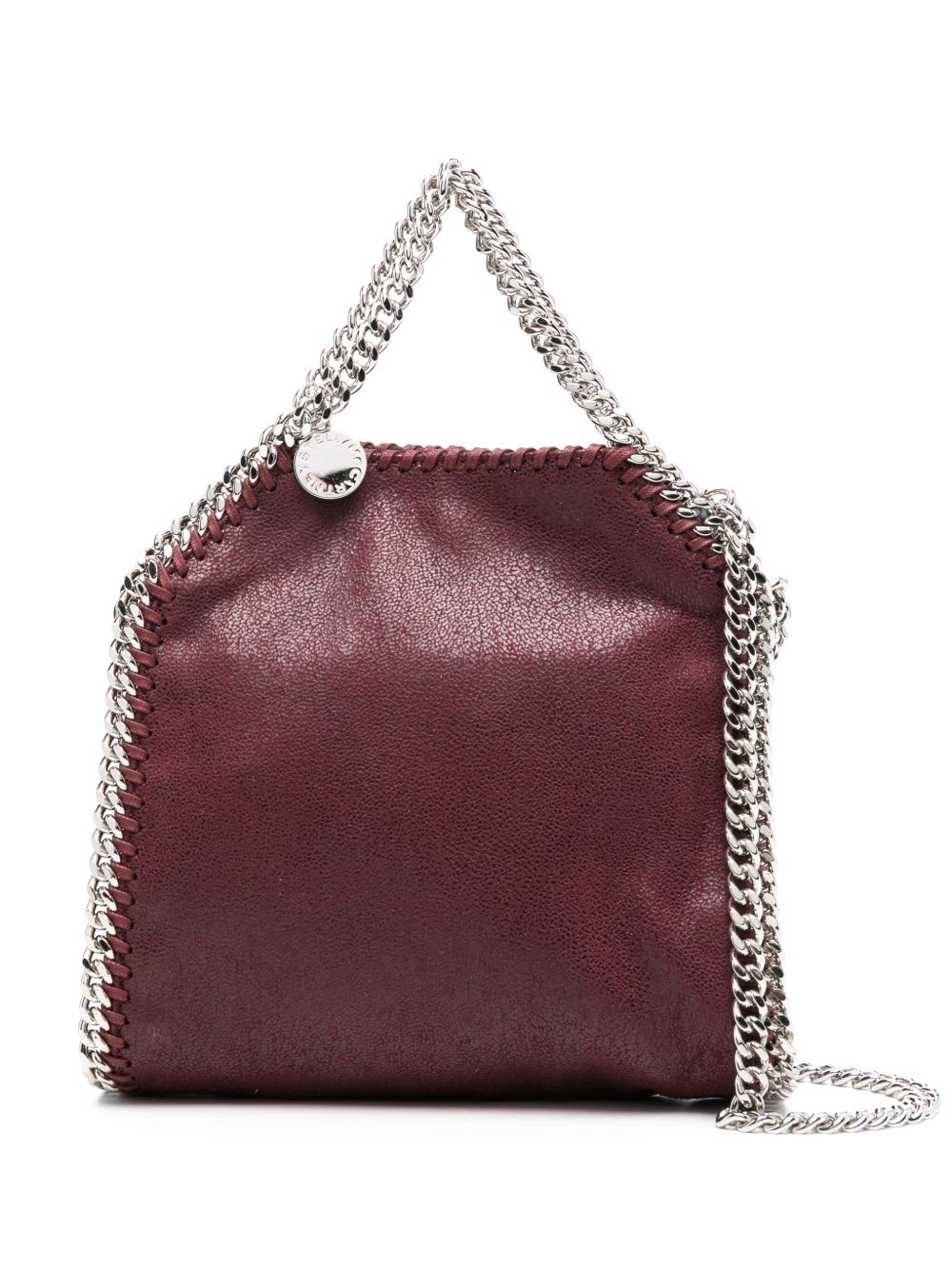 Stella Mccartney Stella Mc Cartney Falabella Tiny Crossbody Bag In Burgundy