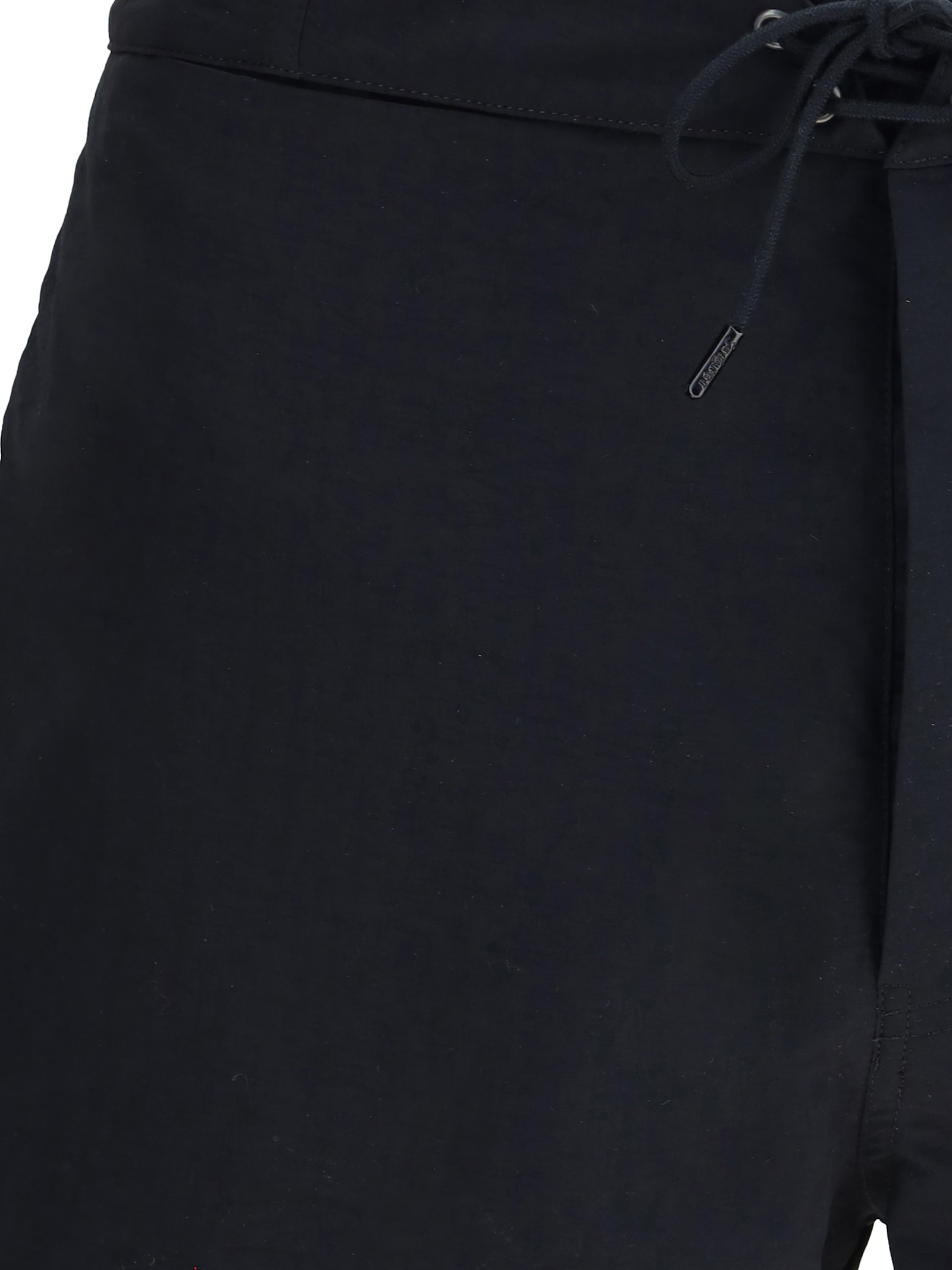 Saint Laurent Black Polyamide Swim Shorts In Black