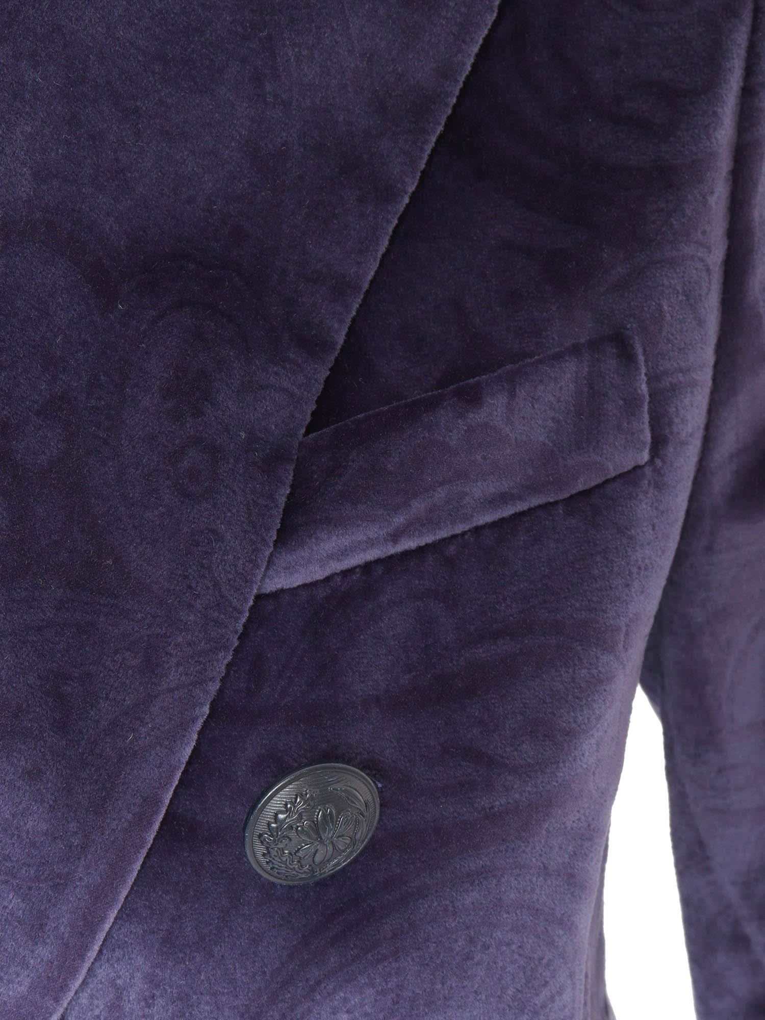 Circolo 1901 Velvet Double Breasted Jacket In Purple