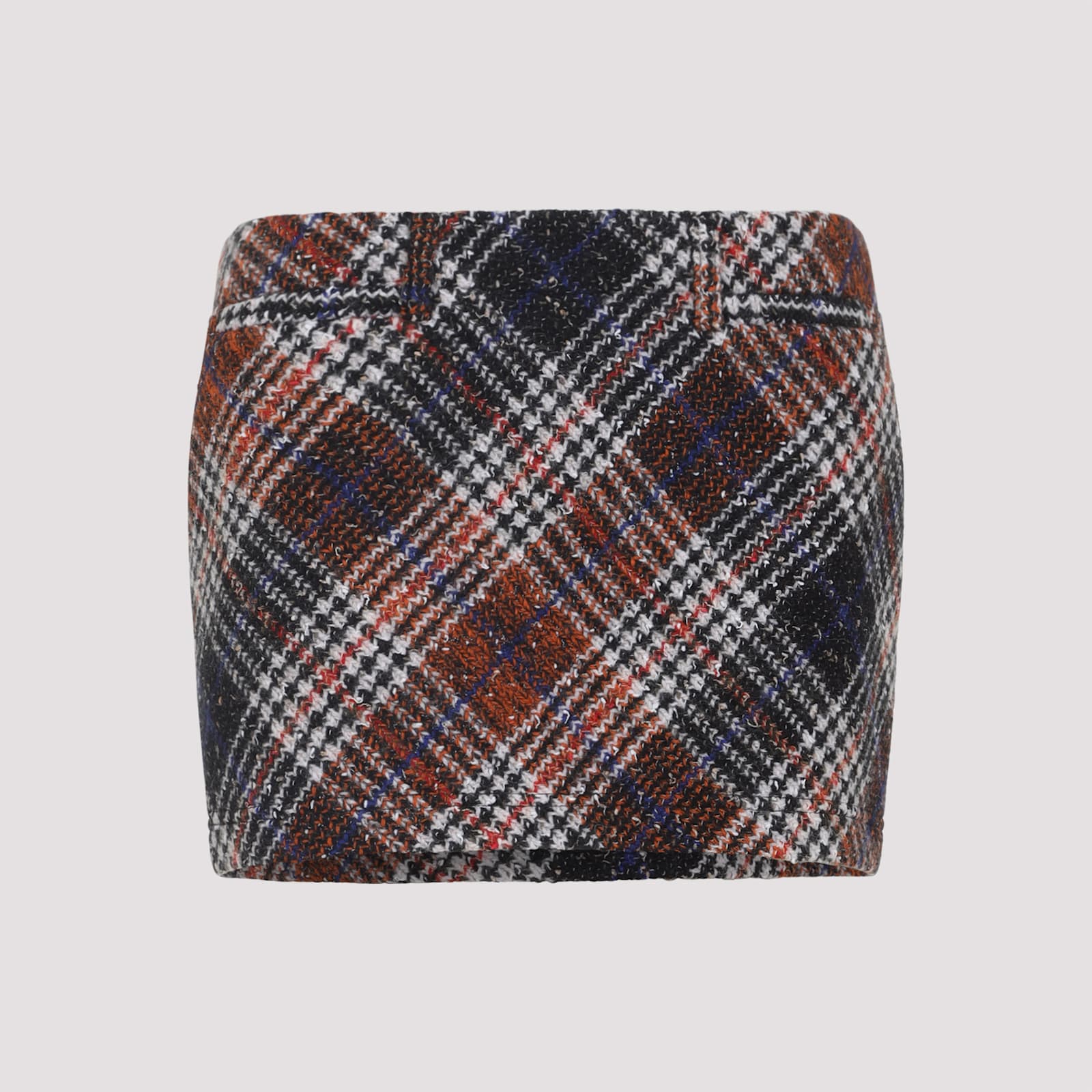 Missoni Plaid Mini Skirt Belt Loops In Multi