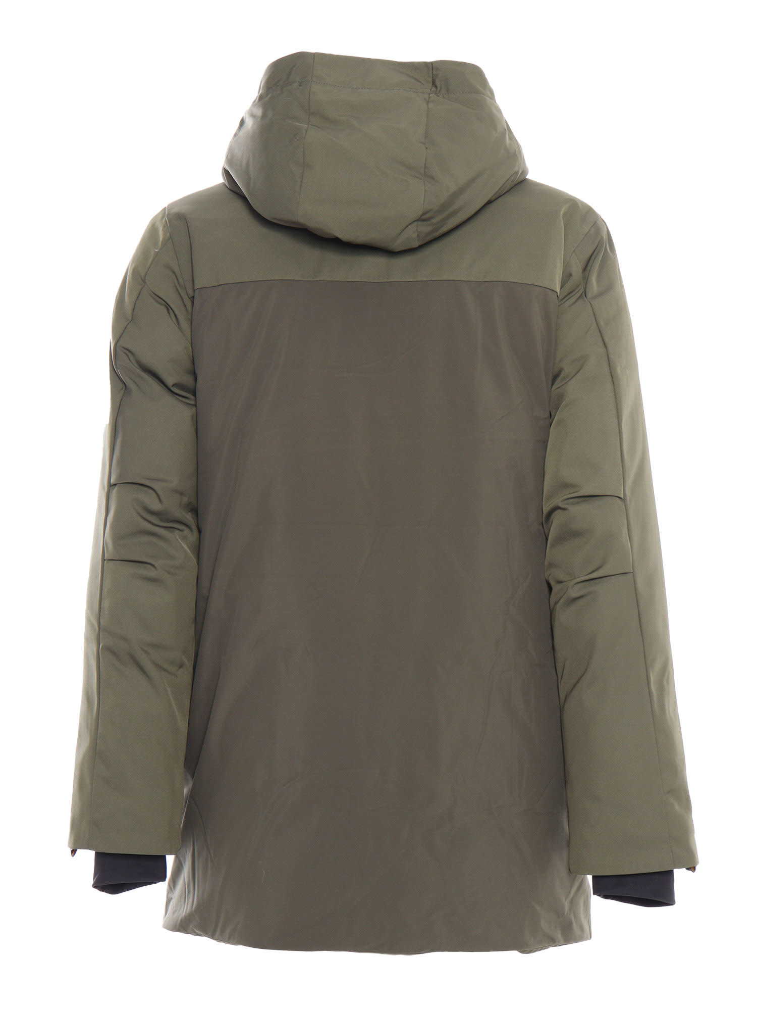 Shop K-way Hodel Fabric Mix Down Jacket In Green