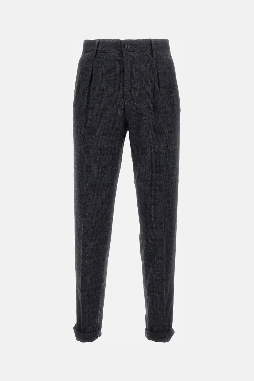 Incotex Tailored Wool Blend Trousers In Black