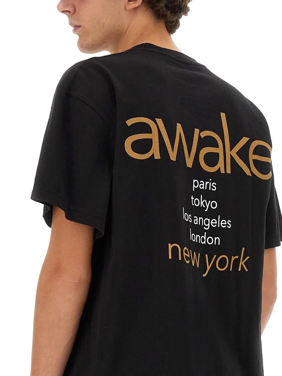 Shop Awake Ny T-shirt With Logo In Black