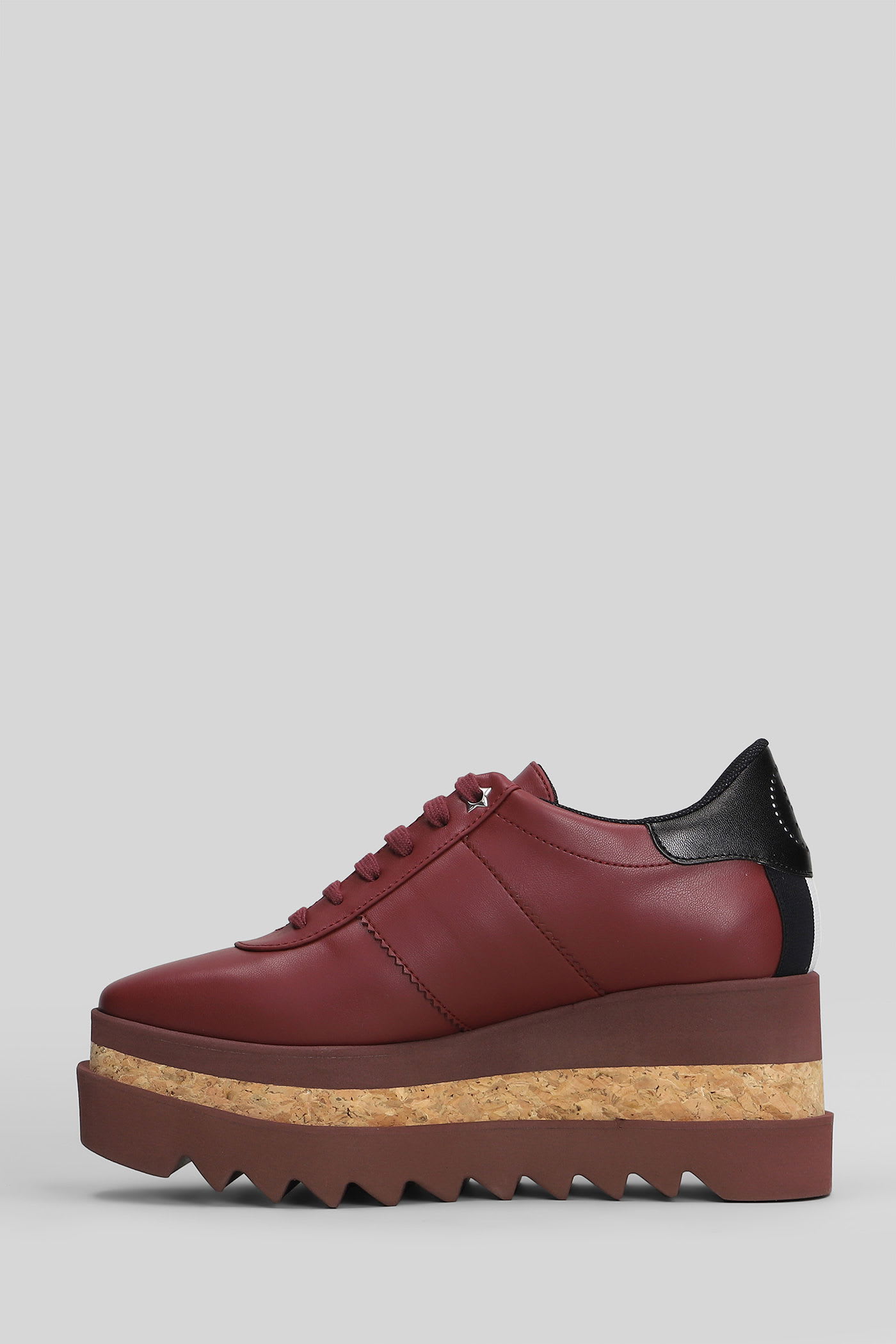 Stella Mccartney Sneakelyse Sneakers In Bordeaux Polyuretan In Burgundy