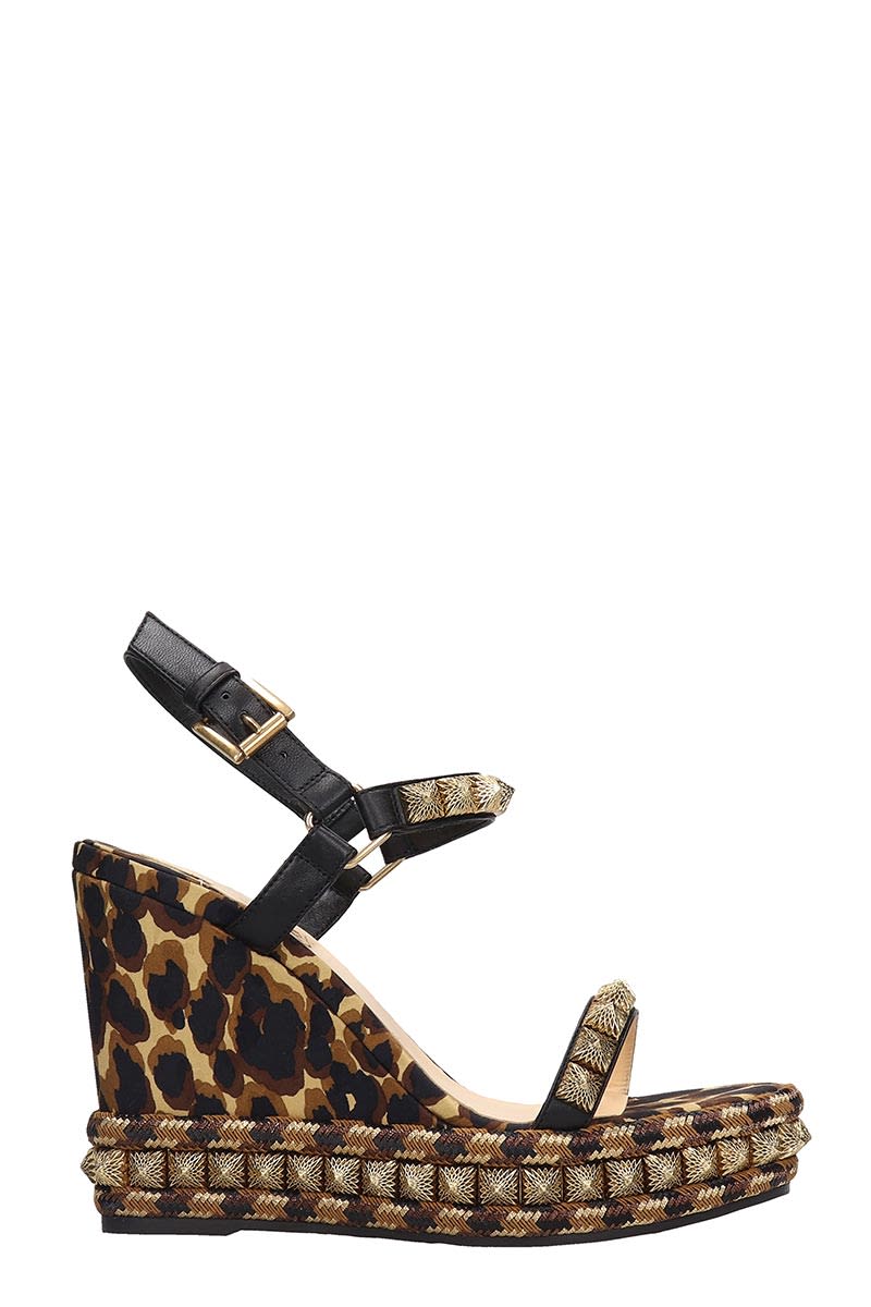 CHRISTIAN LOUBOUTIN PIRA RYAD 110 WEDGES IN ANIMALIER LEATHER,11317539