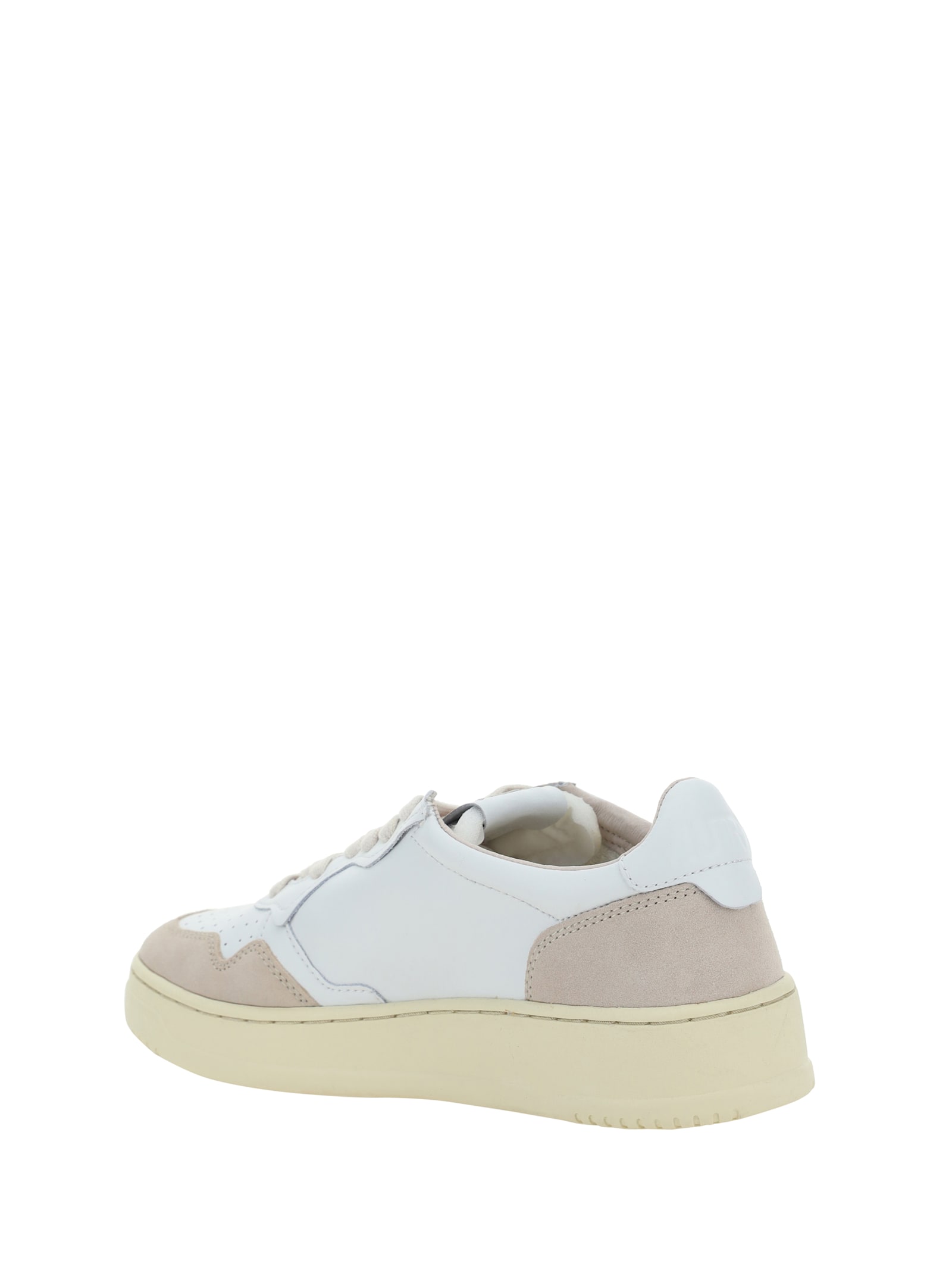 Autry Medalist Low Goat Suede Wht Powder Sneakers