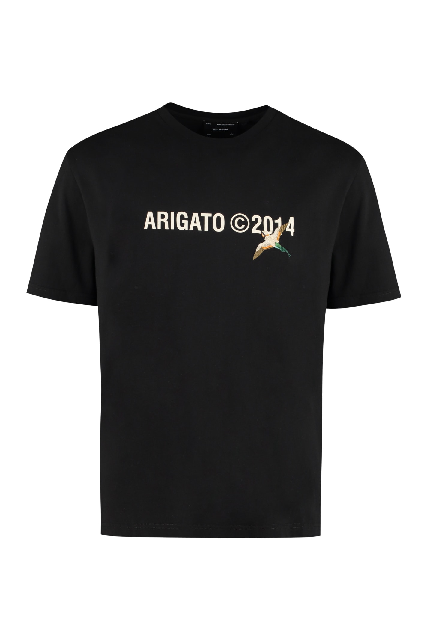 Axel Arigato Monogram Bee Bird Logo Print T-shirt In Black