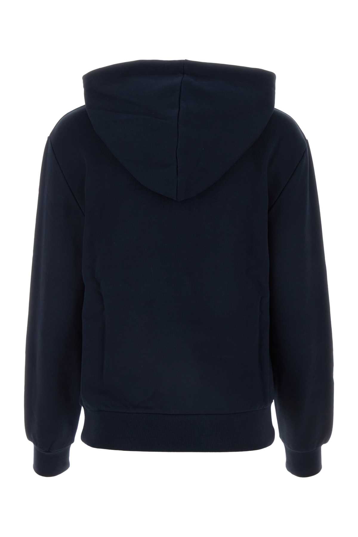 Shop Apc Midnight Blue Cotton Sweatshirt In Darknavyecru