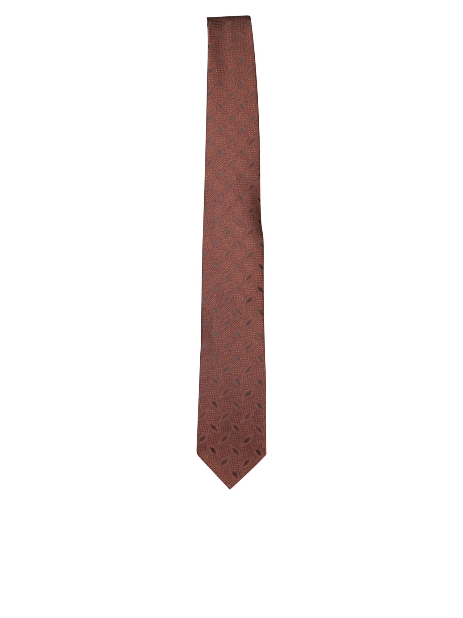 Shop Lardini Brown Geometric 7cm Tie