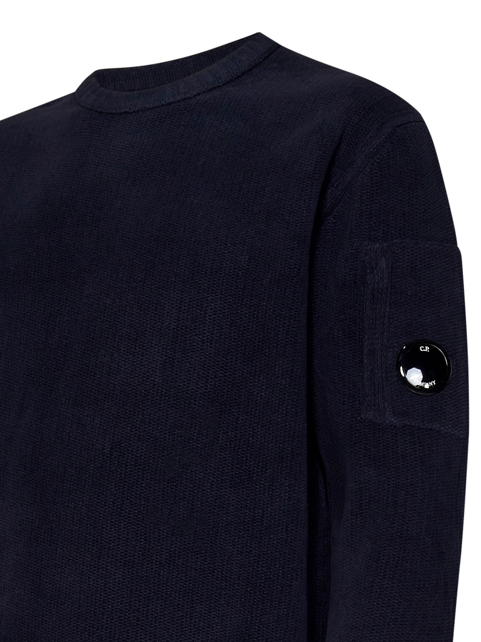 Shop C.p. Company Sweater In Blue