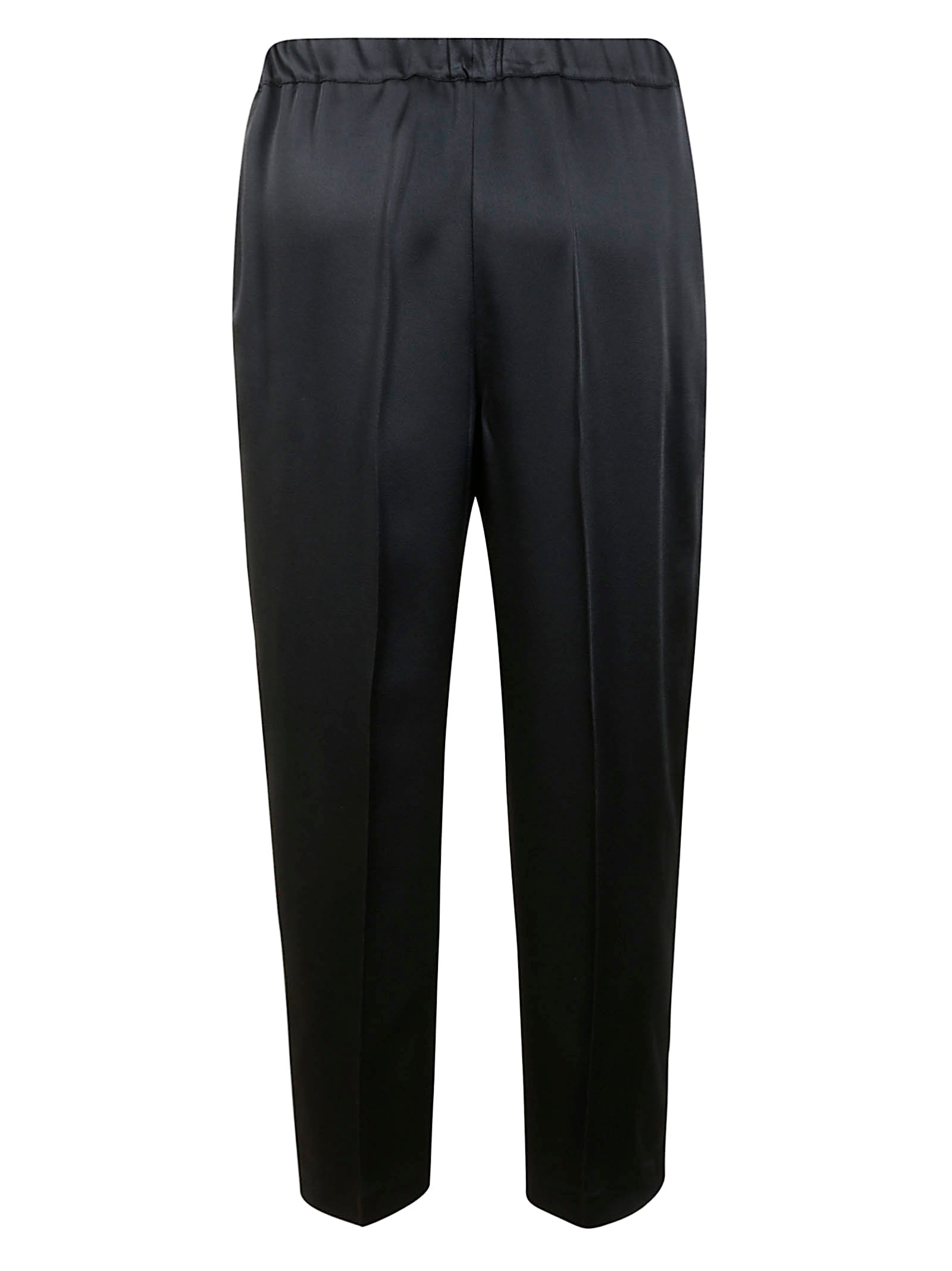 Liviana Conti Elastic Waist Pants In Nero