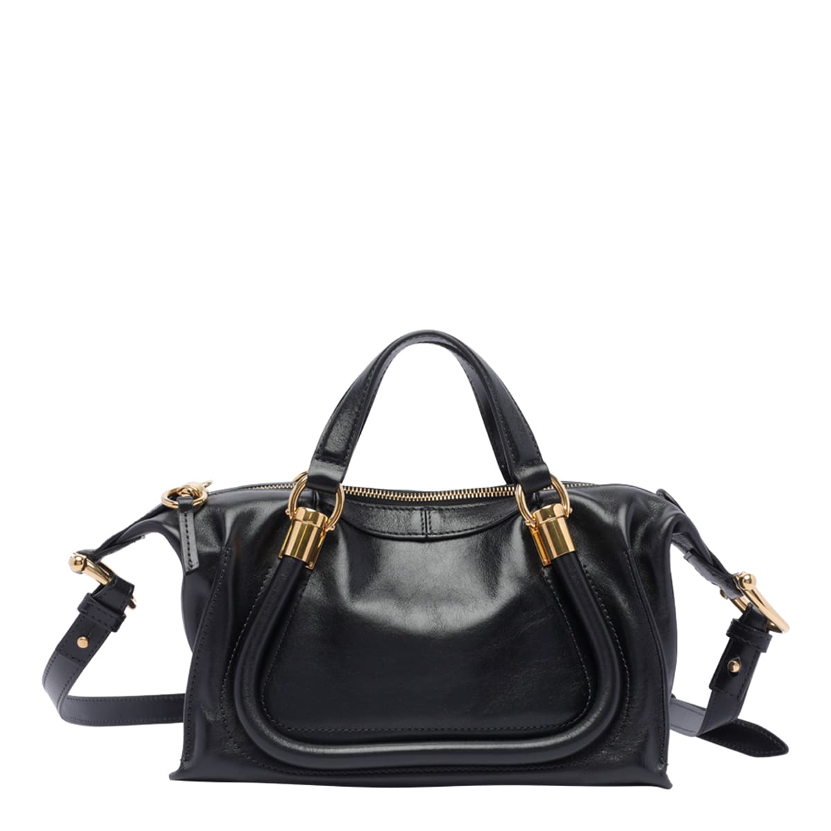 Shop Chloé Paraty 24 Small Handbag In Black