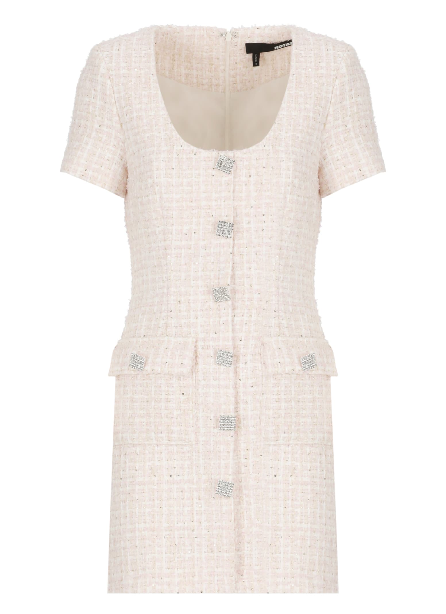 Shop Rotate Birger Christensen Boucle Dress In Pink