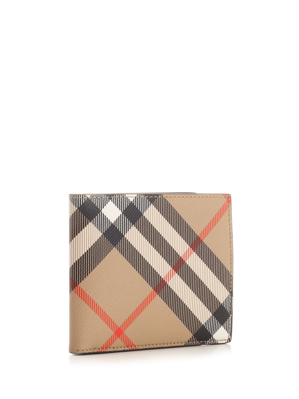 Shop Burberry Wallet With  Check In Beige