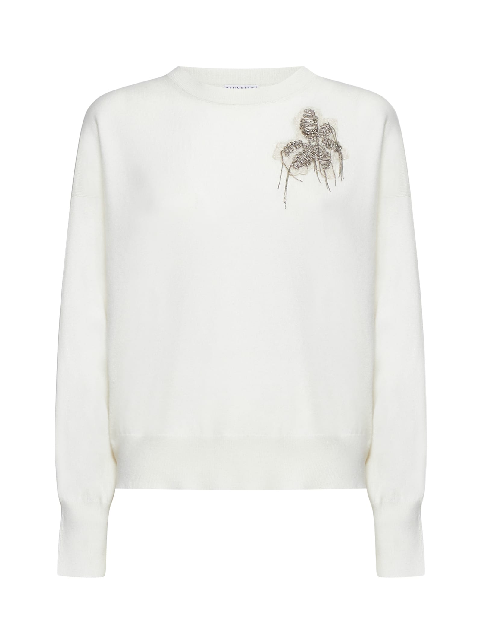 Shop Brunello Cucinelli Sweater In White