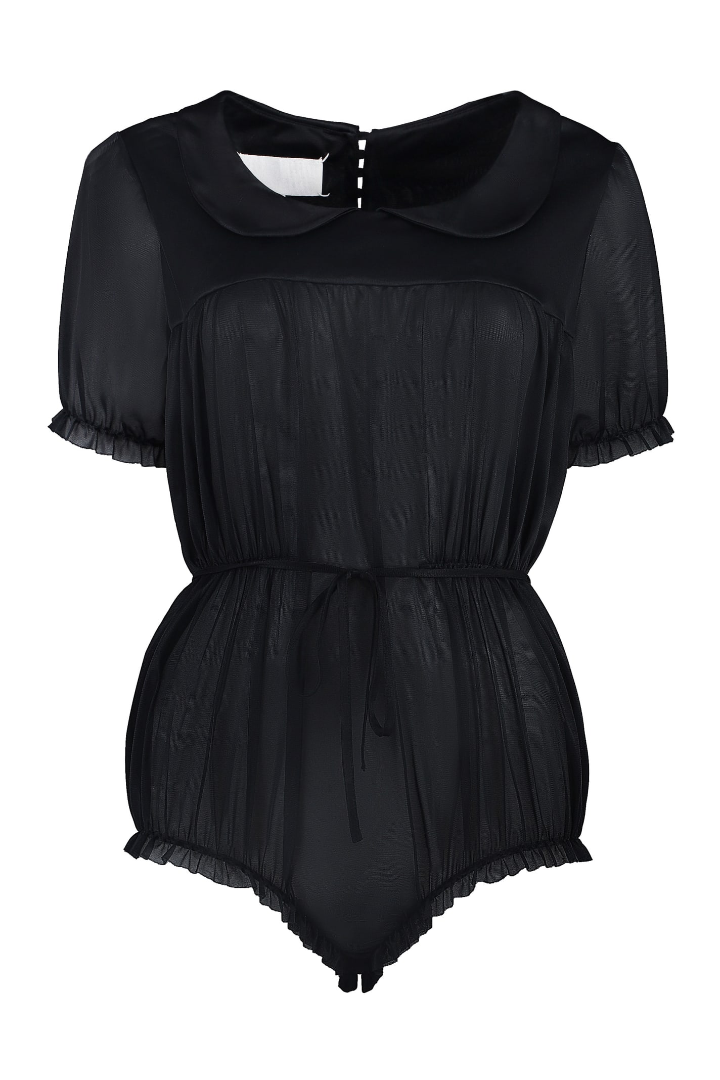 Shop Maison Margiela Nylon Bodysuit In Black