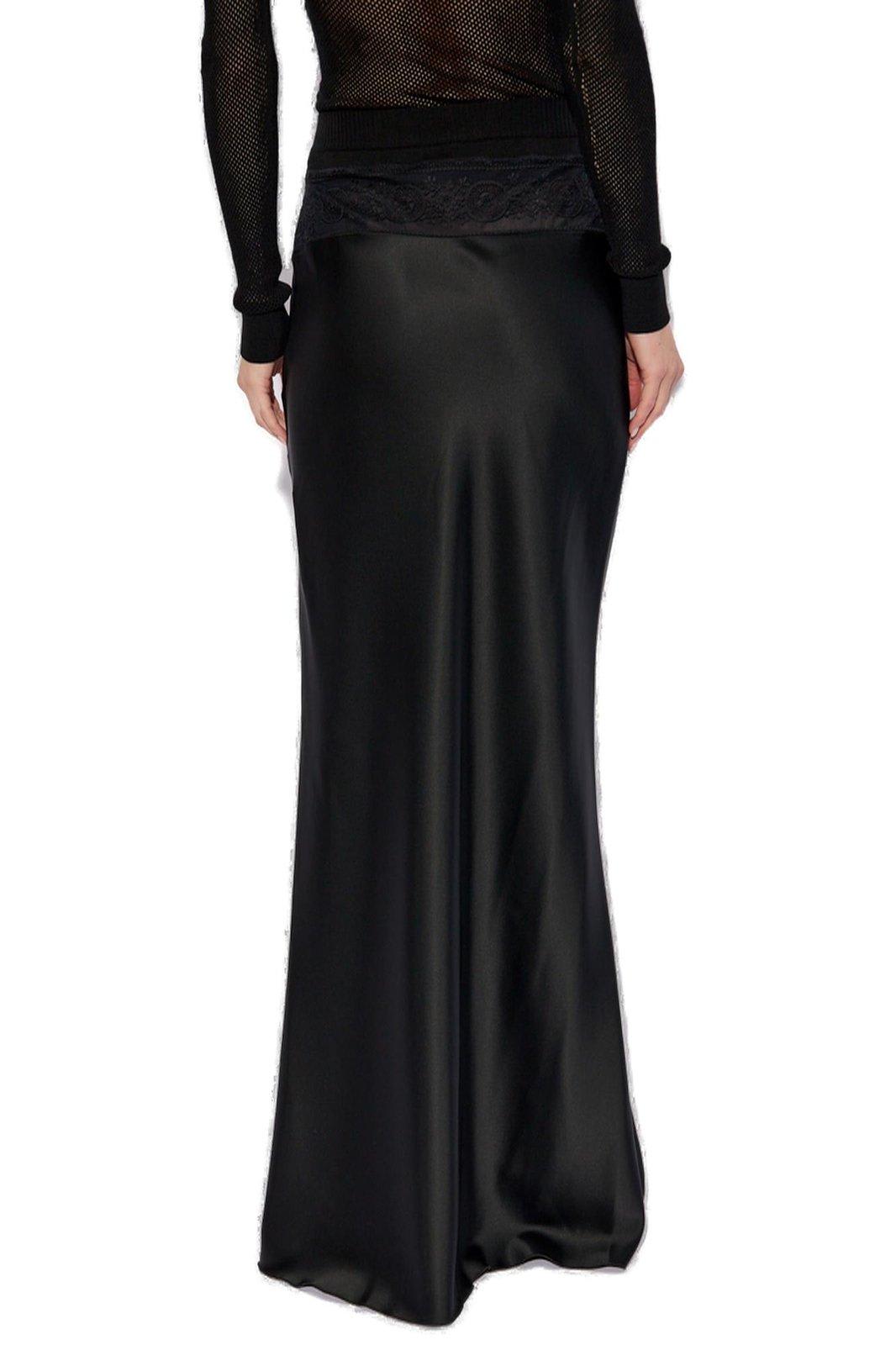 Shop Off-white Panelled Maxi Skirt In Black