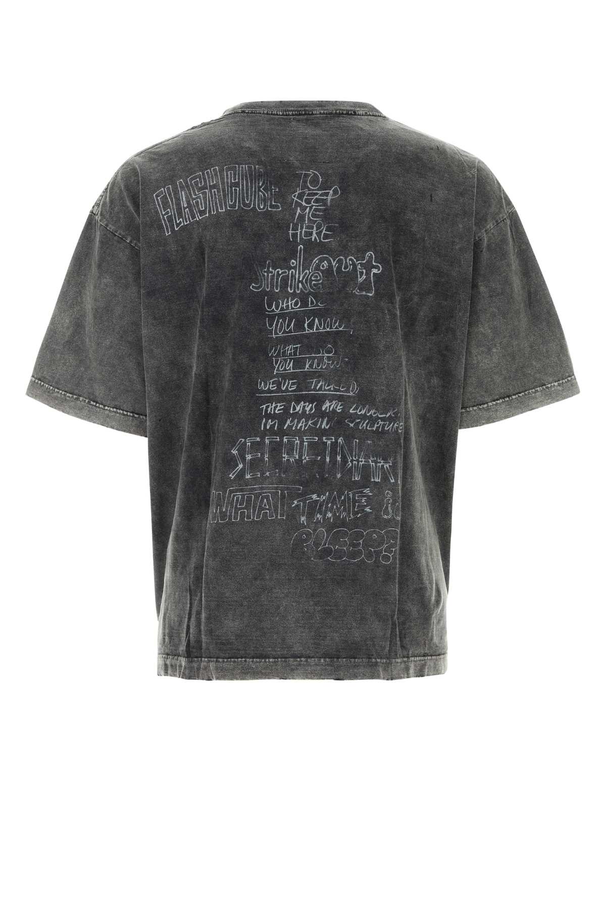 Shop Miharayasuhiro Charcoal Cotton T-shirt In Black
