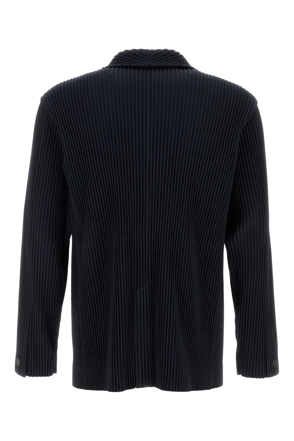 Issey Miyake Pleated Fabric Single-breasted Blazer