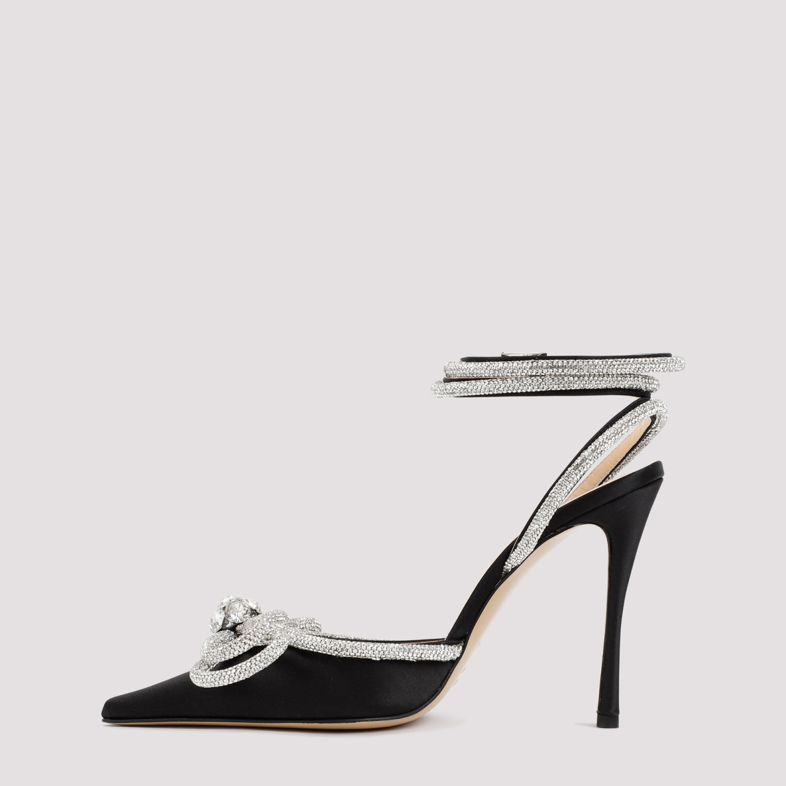 Mach & Mach Double Bow Sandal In Black
