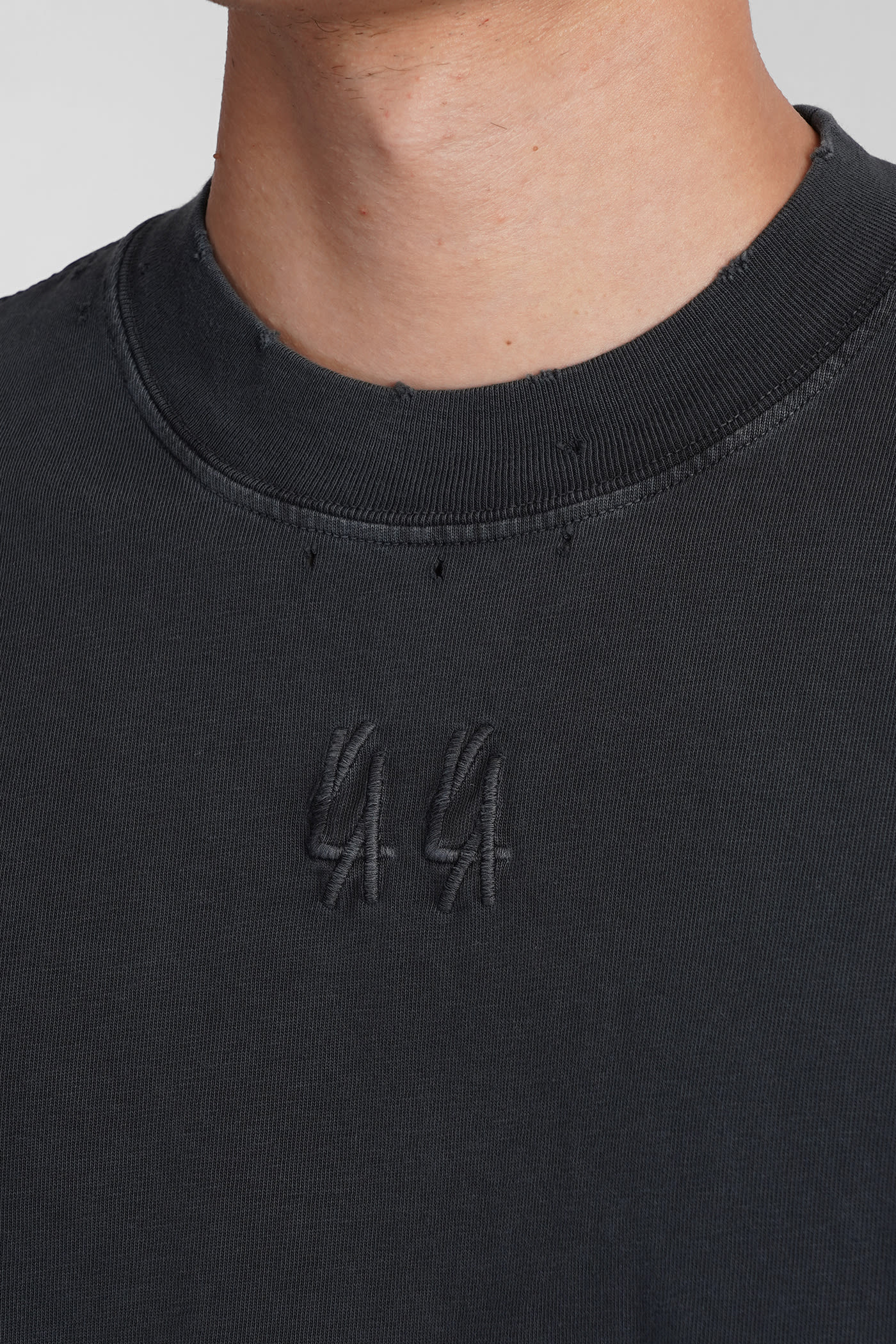 Shop 44 Label Group T-shirt In Black Cotton In Nero