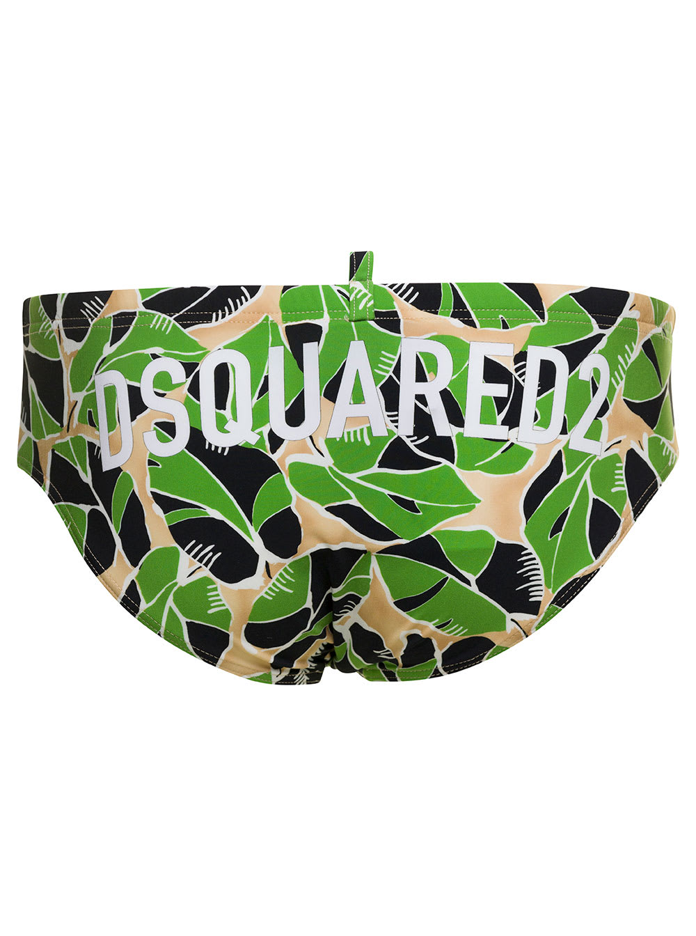 Shop Dsquared2 Multicolor Swim Briefs With All-over Graphic Print In Polyamide Man